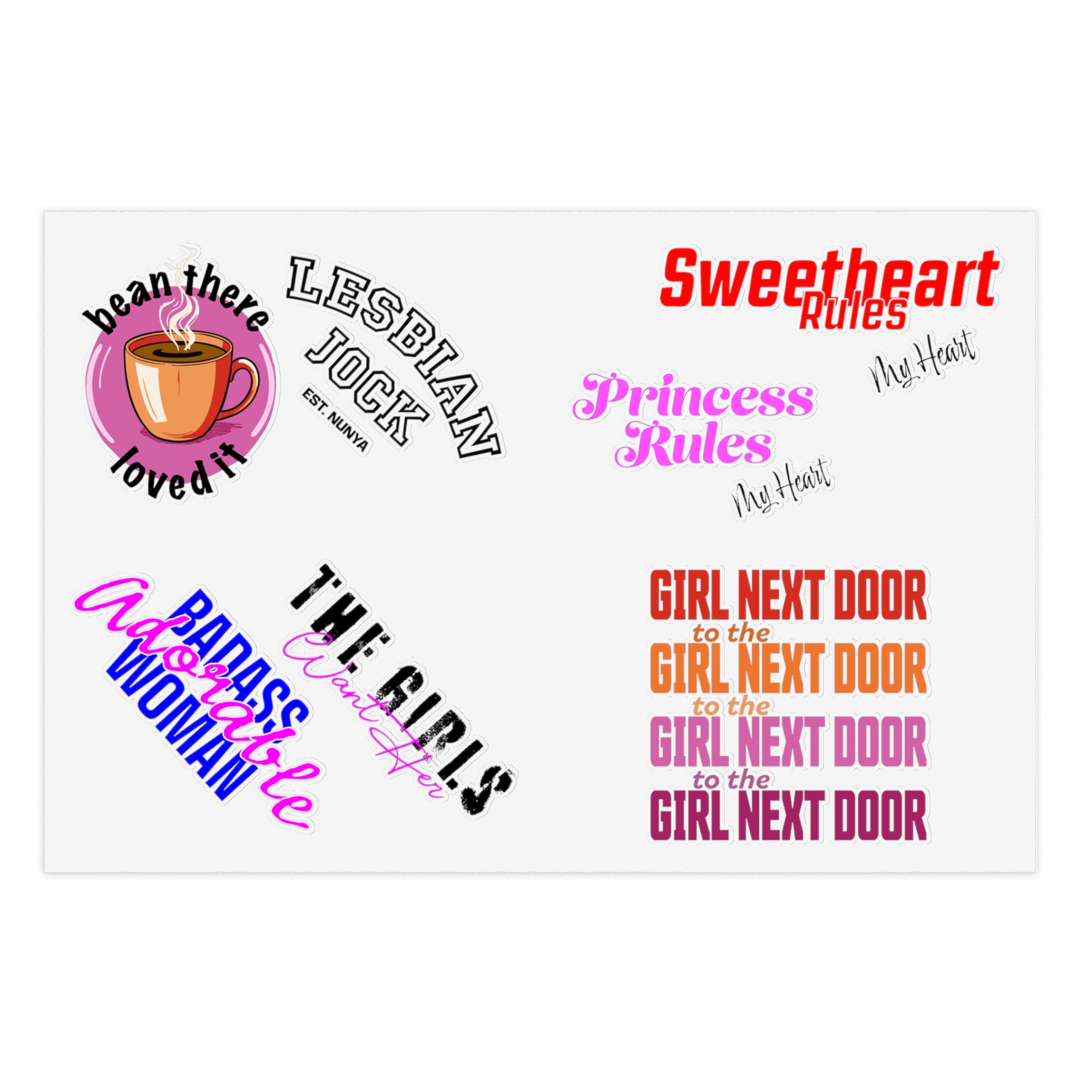 Sapphic WLW Love Sticker Sheet #1