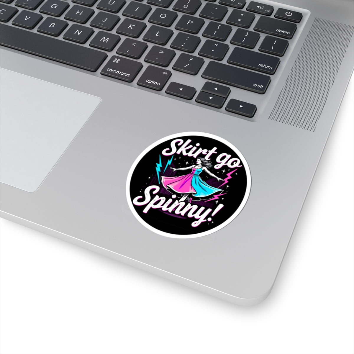Skirt go Spinny Kiss-Cut Stickers - wlw, sapphic, lgbtq, queer, trans pride