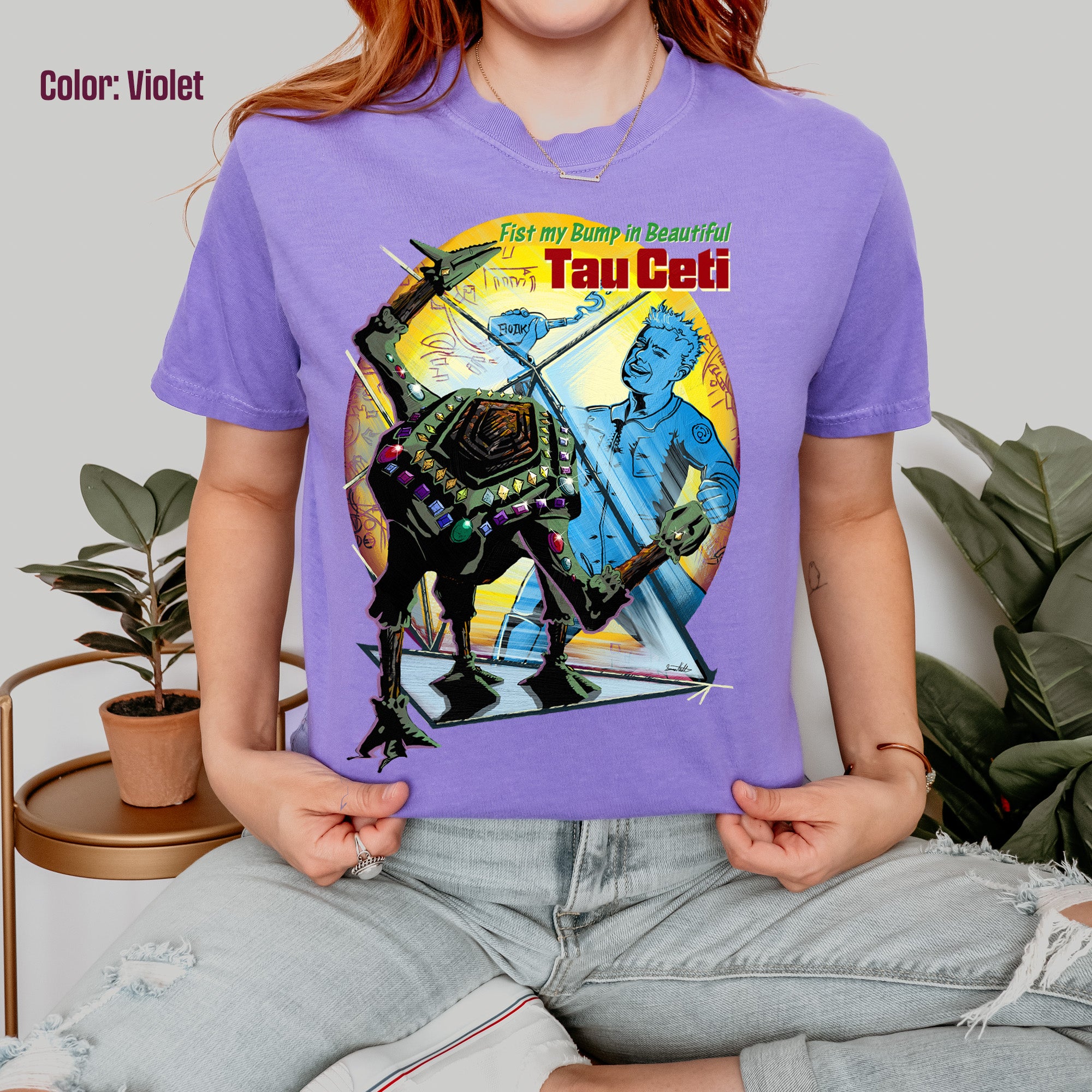 Fist My Bump Project Hail Mary Shirt design painted by Summer in Philly