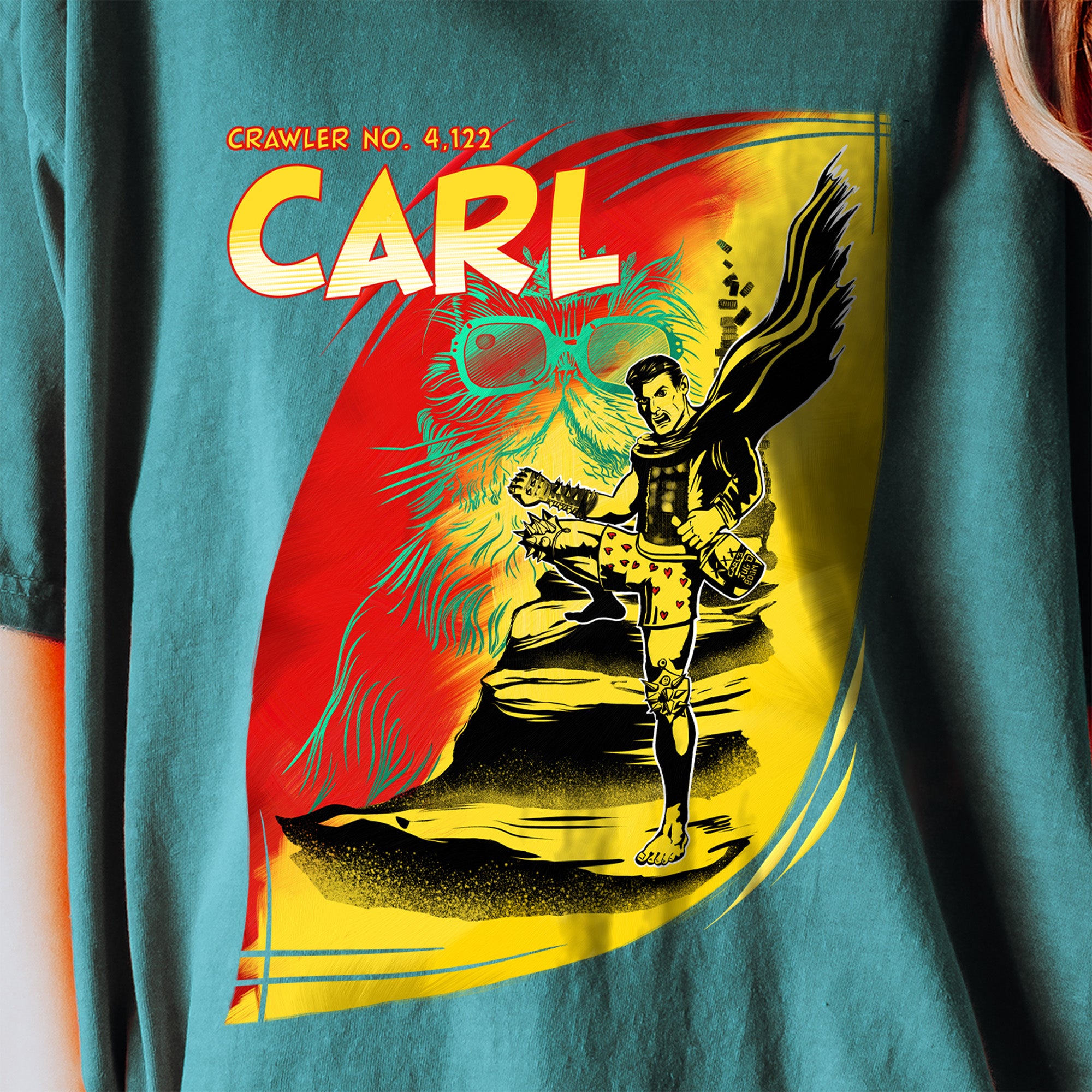 Carl and Princess Donut Shirt, Original Painting by Summer in Philly, Dungeon Crawler Carl