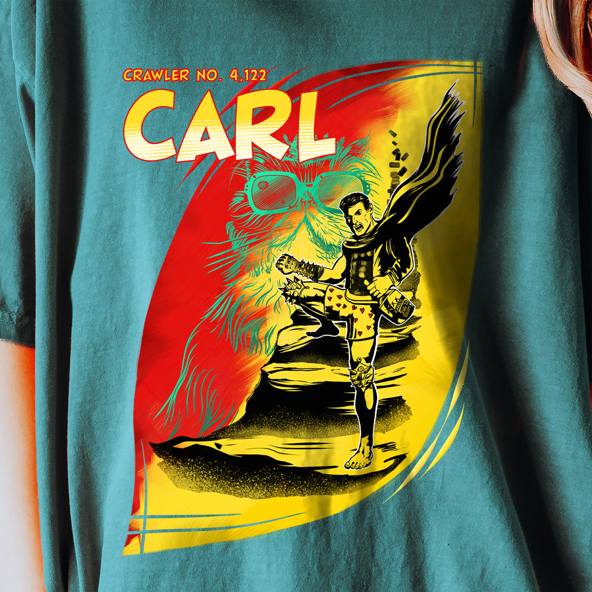 Carl and Princess Donut Shirt, Original Painting by Summer in Philly, Dungeon Crawler Carl