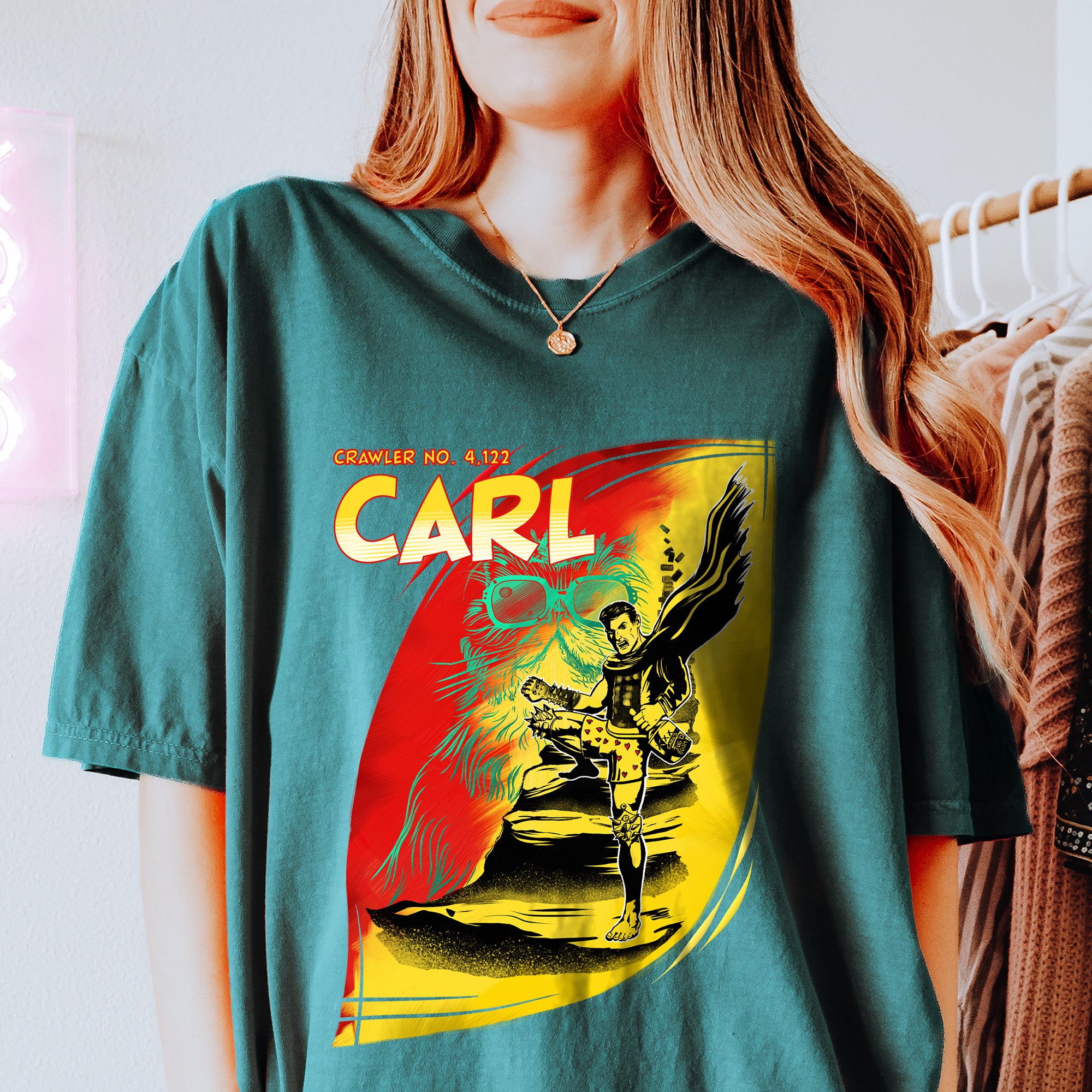 Carl and Princess Donut Shirt, Original Painting by Summer in Philly, Dungeon Crawler Carl