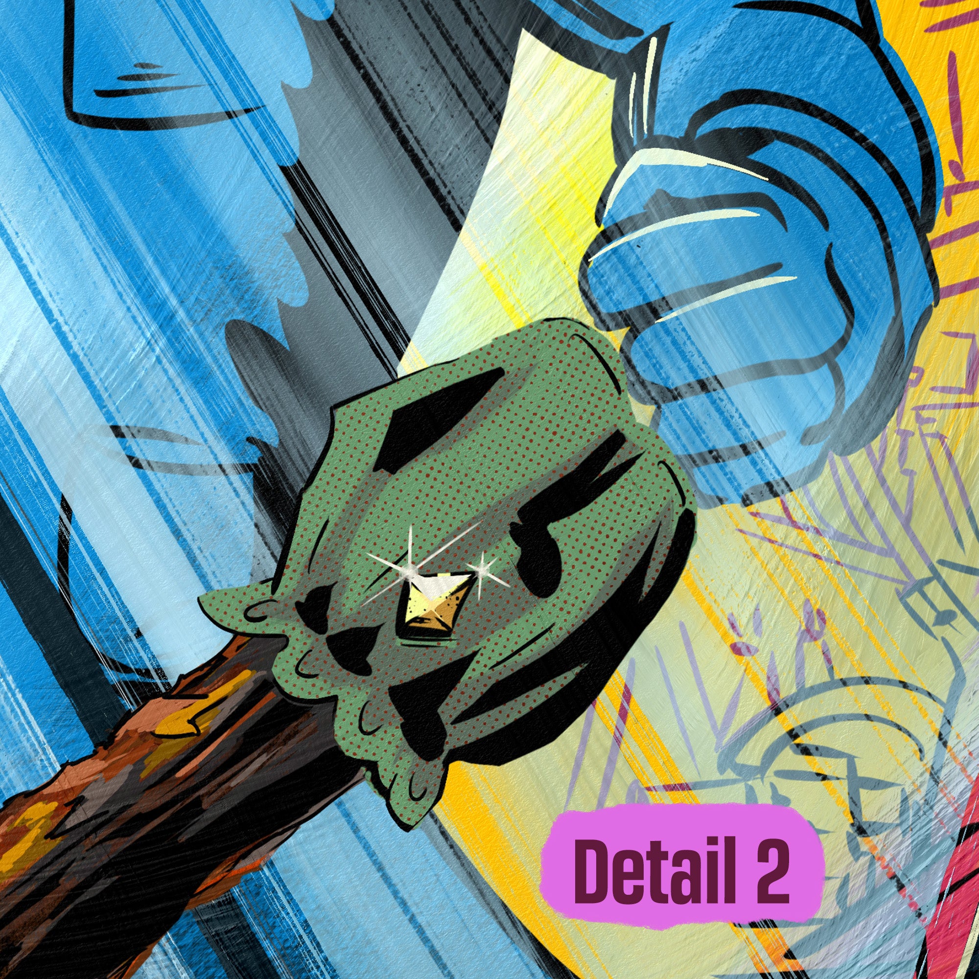 Fist my Bump Project Hail Mary Archival Ink Art Print painted by Summer in Philly