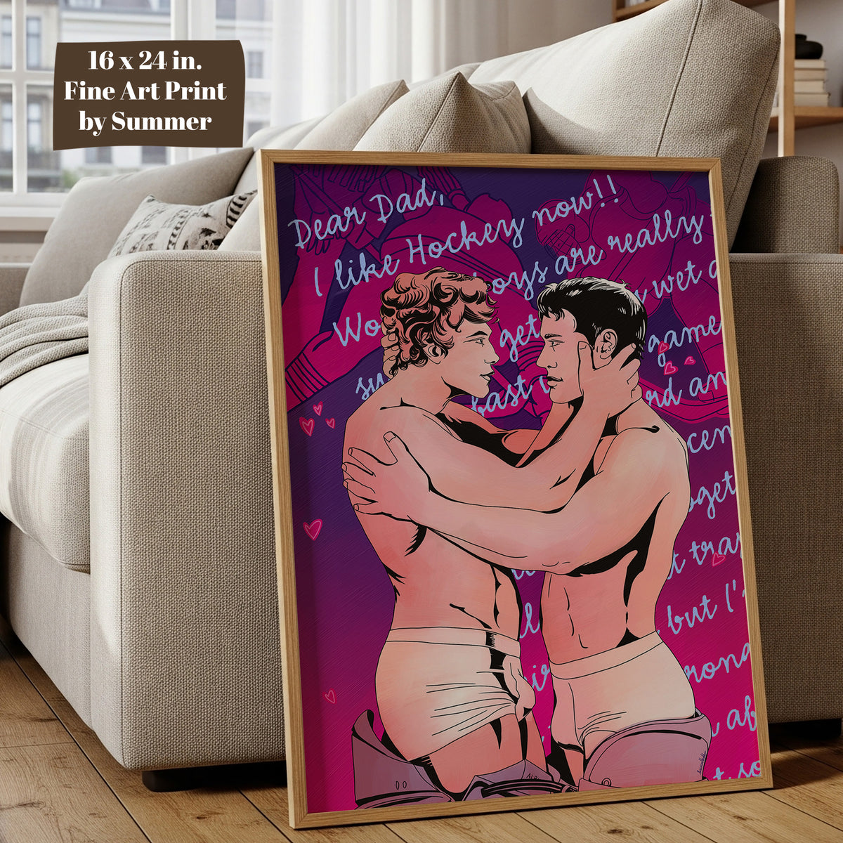Shane and Ilya Heated Rivals Archival Ink Art Print, Summer in Philly Painting