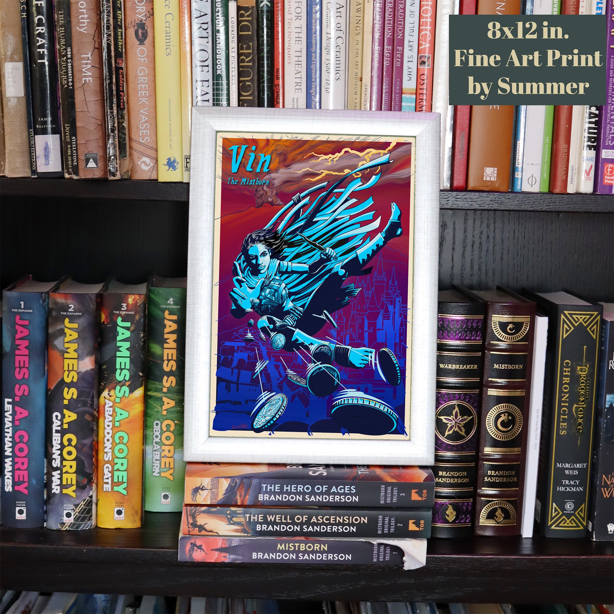 Vin the Mistborn Cosmere Archival Ink Art Print painted by Summer in Philly