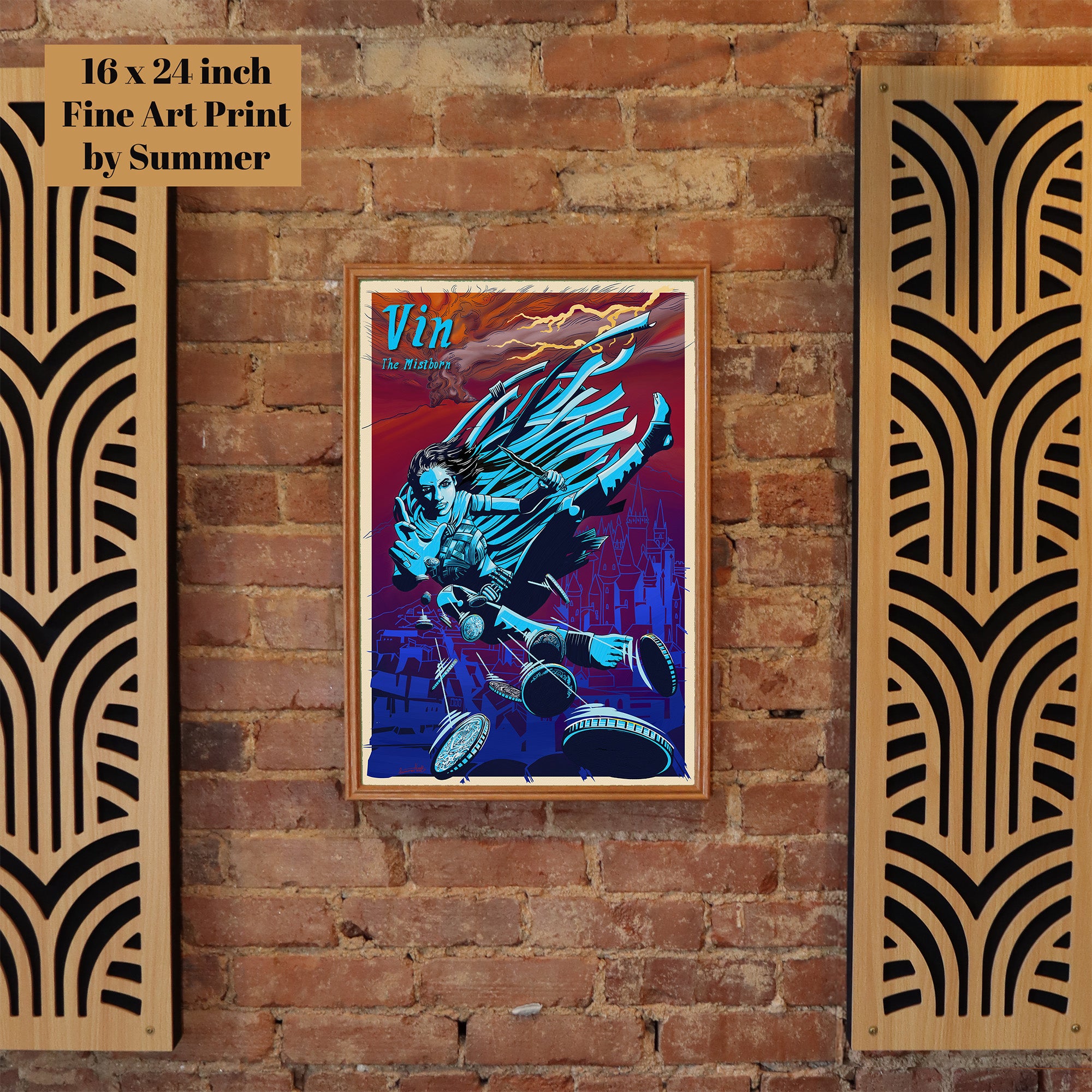 Vin the Mistborn Cosmere Archival Ink Art Print painted by Summer in Philly