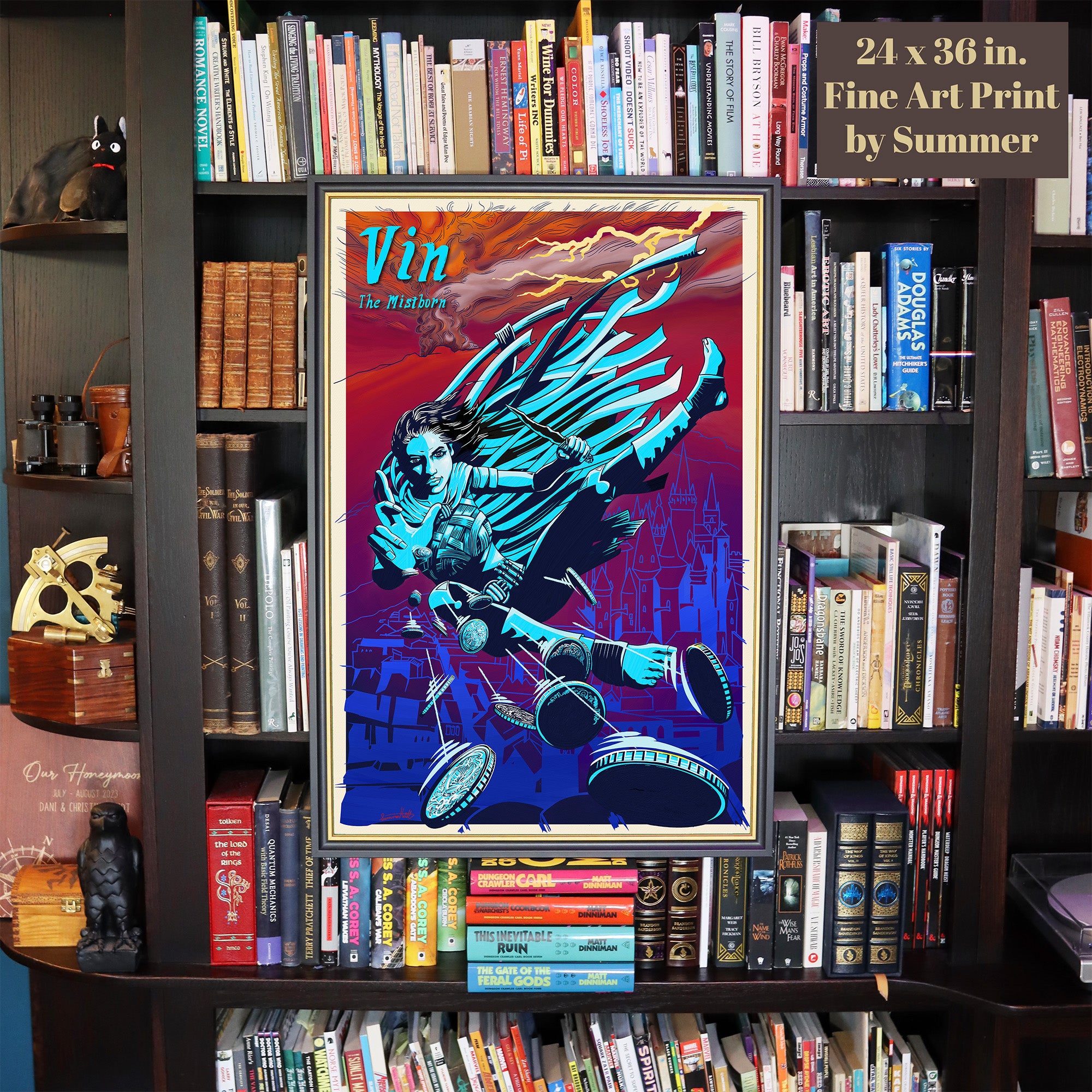 Vin the Mistborn Cosmere Archival Ink Art Print painted by Summer in Philly