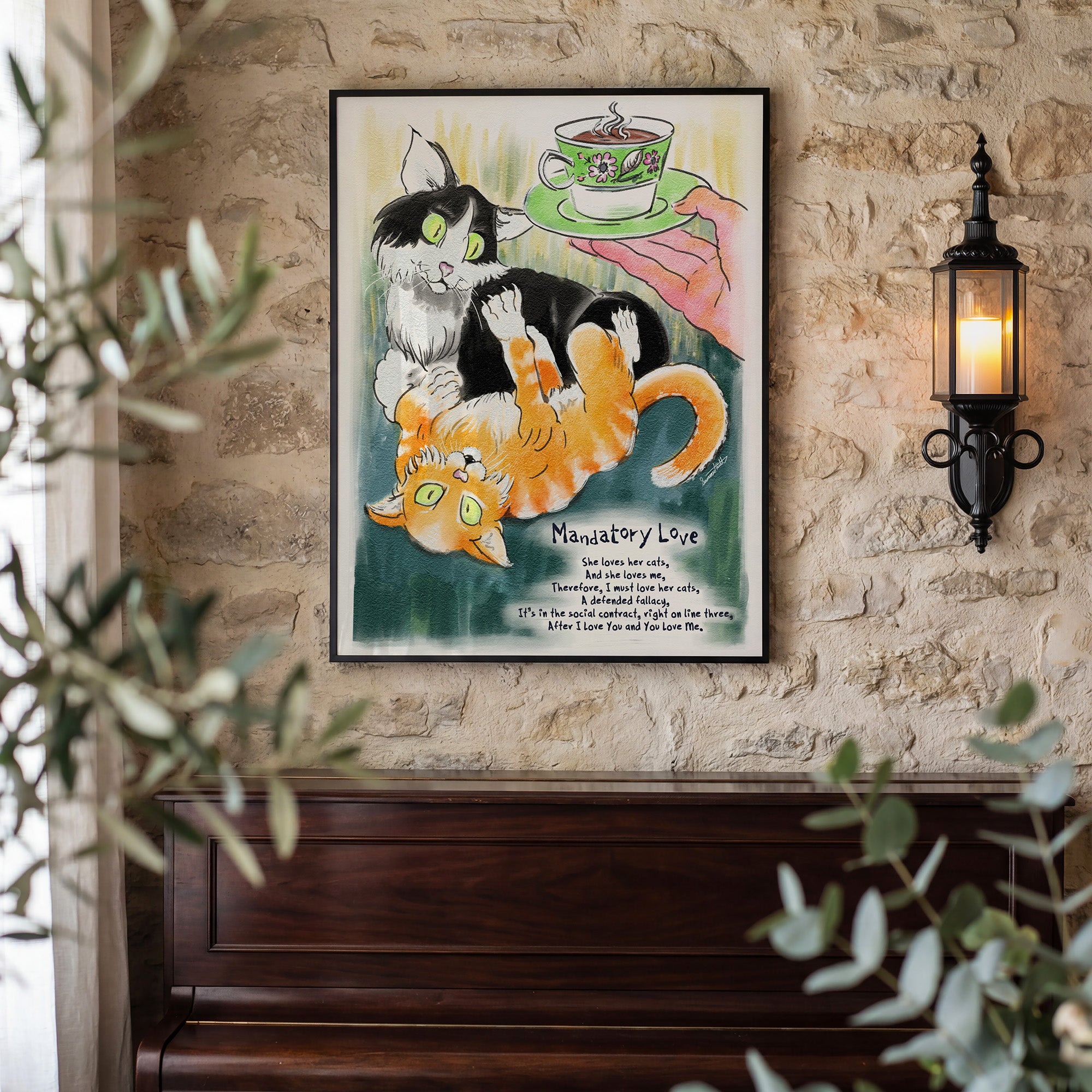 Mandatory Love Poetcore Archival Art Print painted and written by Summer in Philly