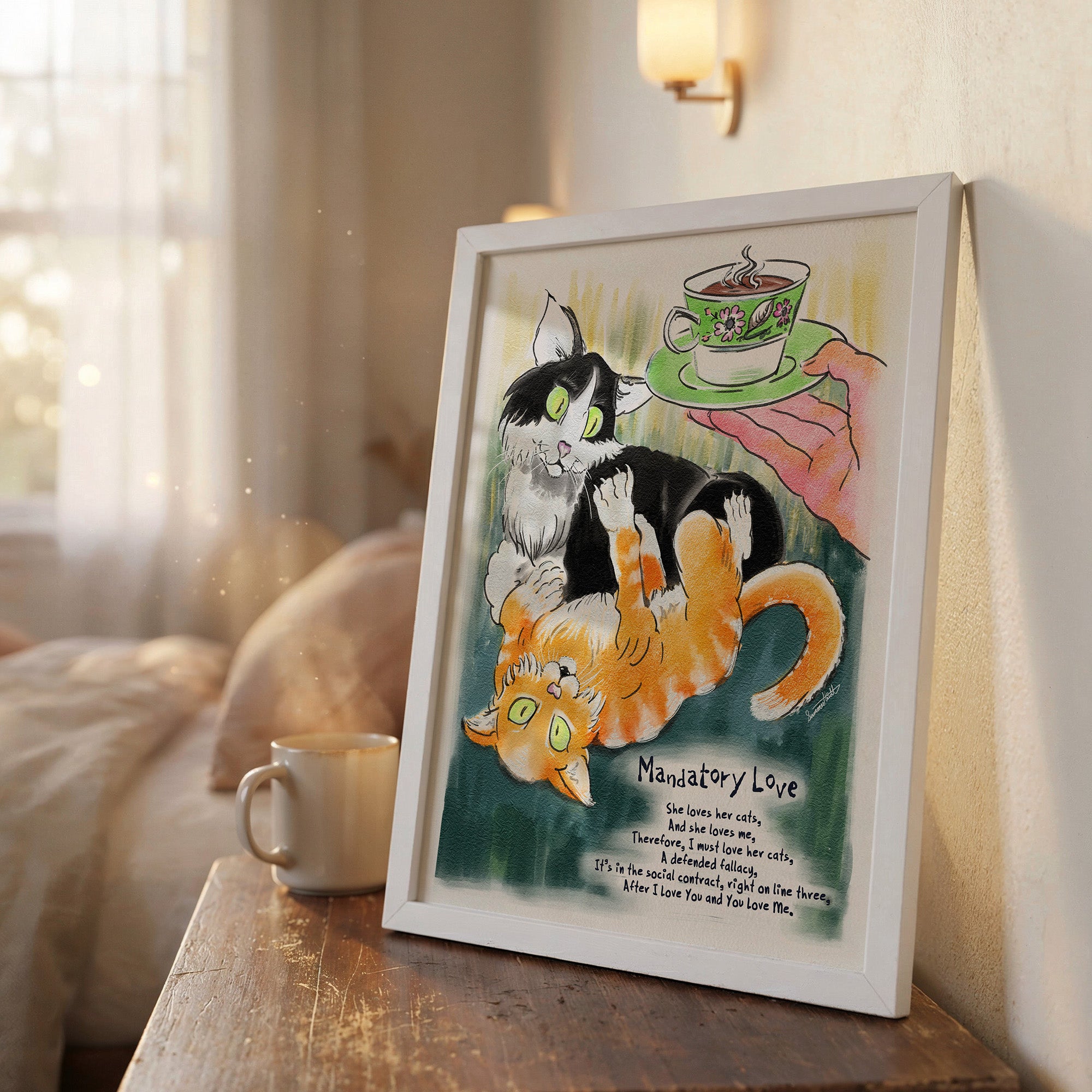 Mandatory Love Poetcore Archival Art Print painted and written by Summer in Philly
