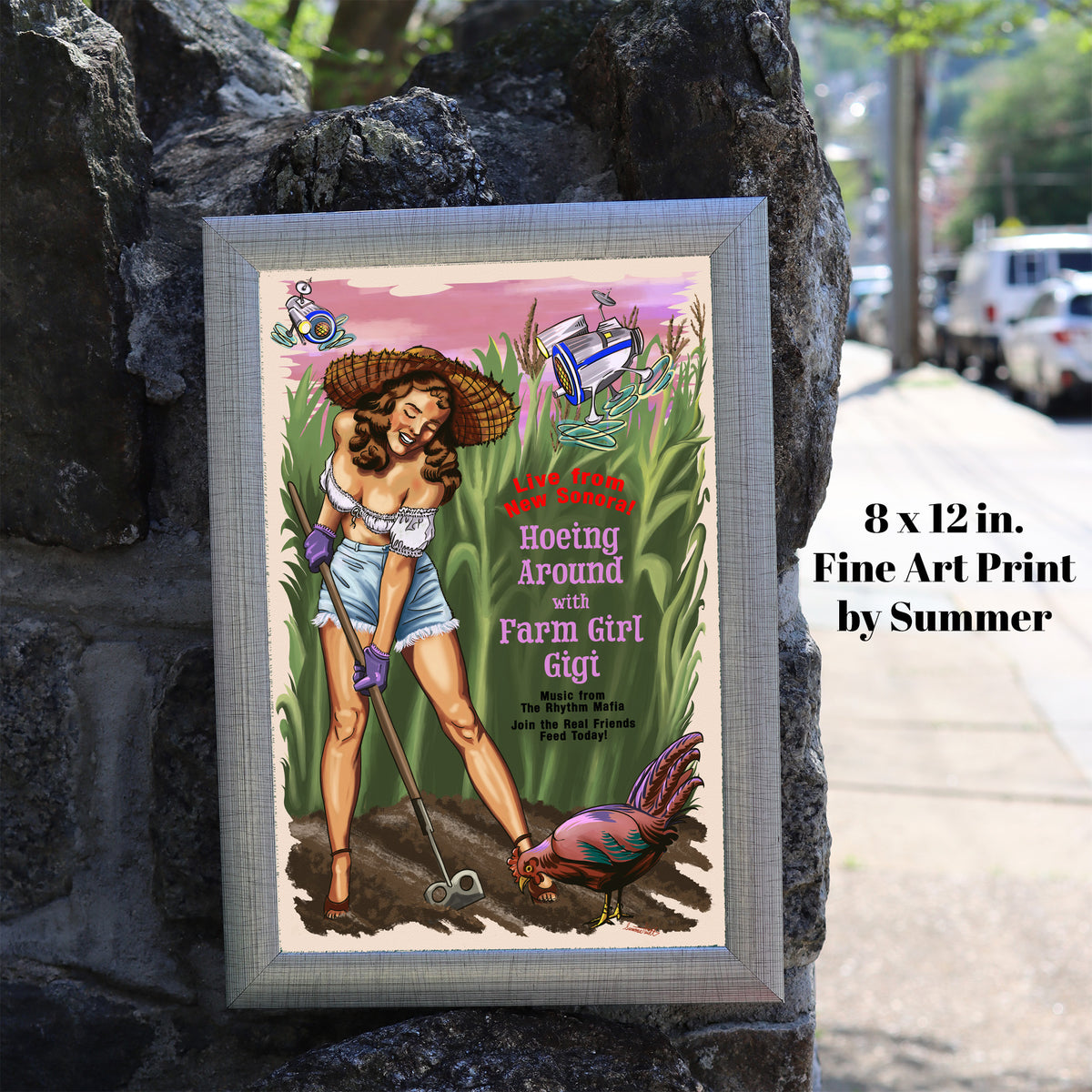 Farm Girl Gigi from Operation Bounce House Archival Ink Art Print painted by Summer in Philly