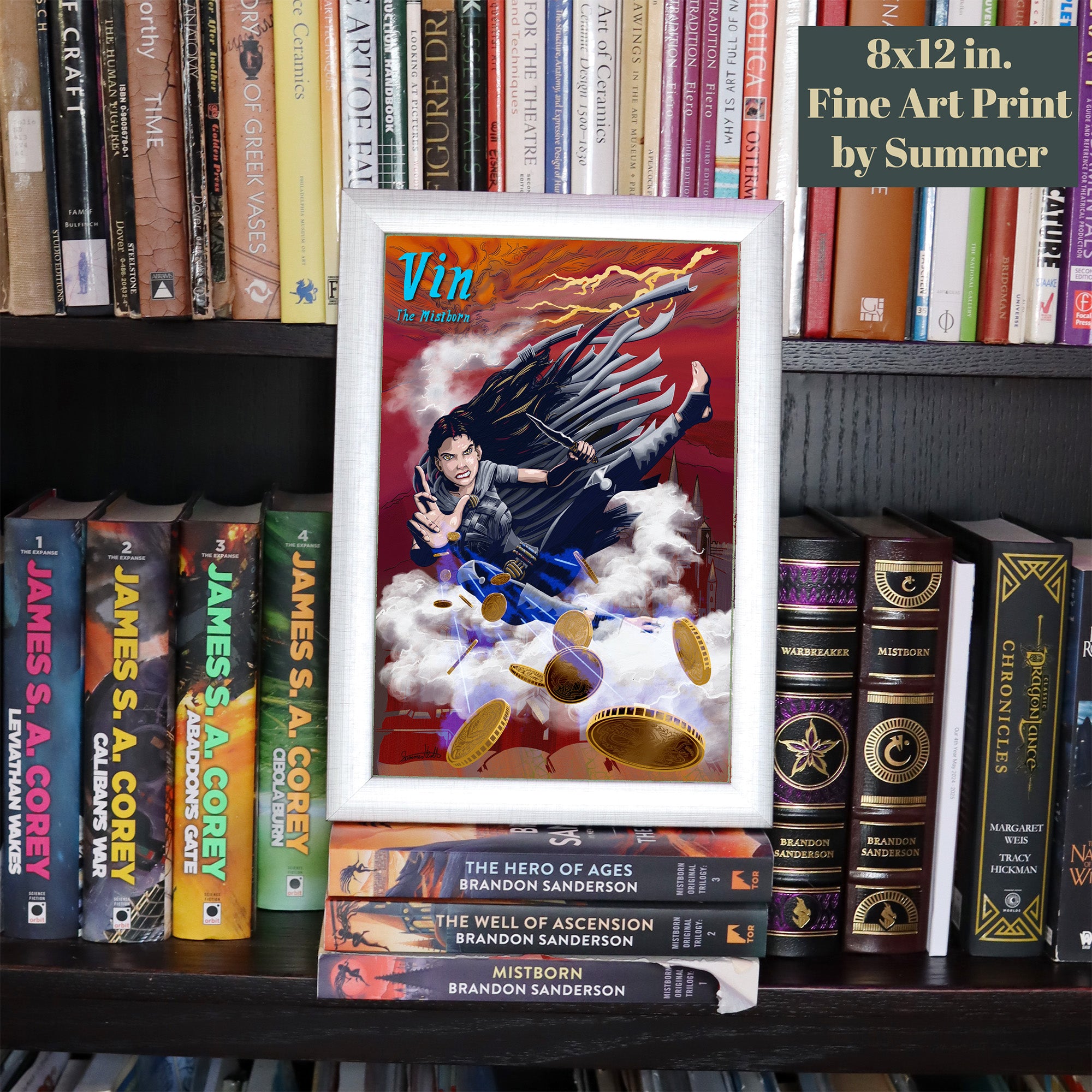 Vin the Mistborn Cosmere Archival Art Print painted by Summer in Philly
