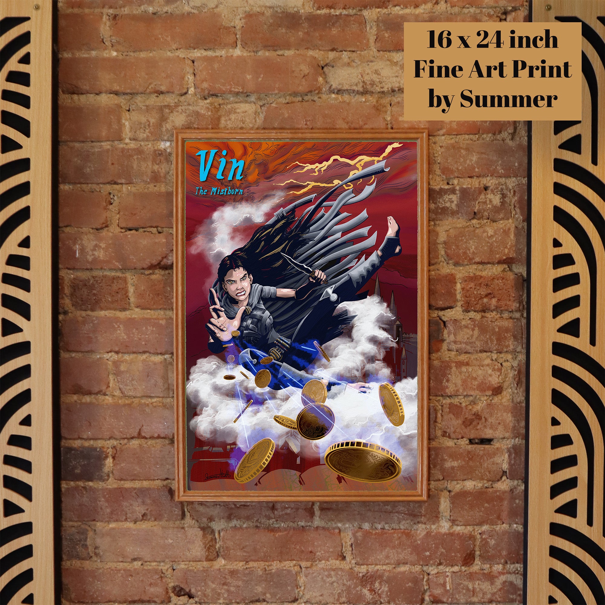 Vin the Mistborn Cosmere Archival Art Print painted by Summer in Philly