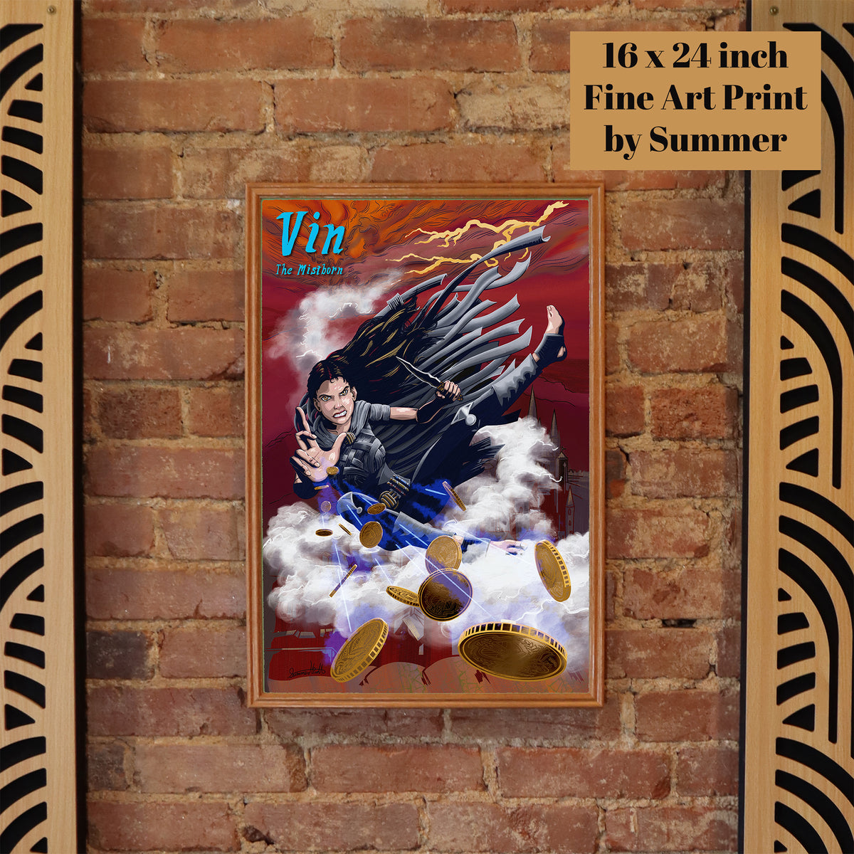Vin the Mistborn Cosmere Archival Art Print painted by Summer in Philly