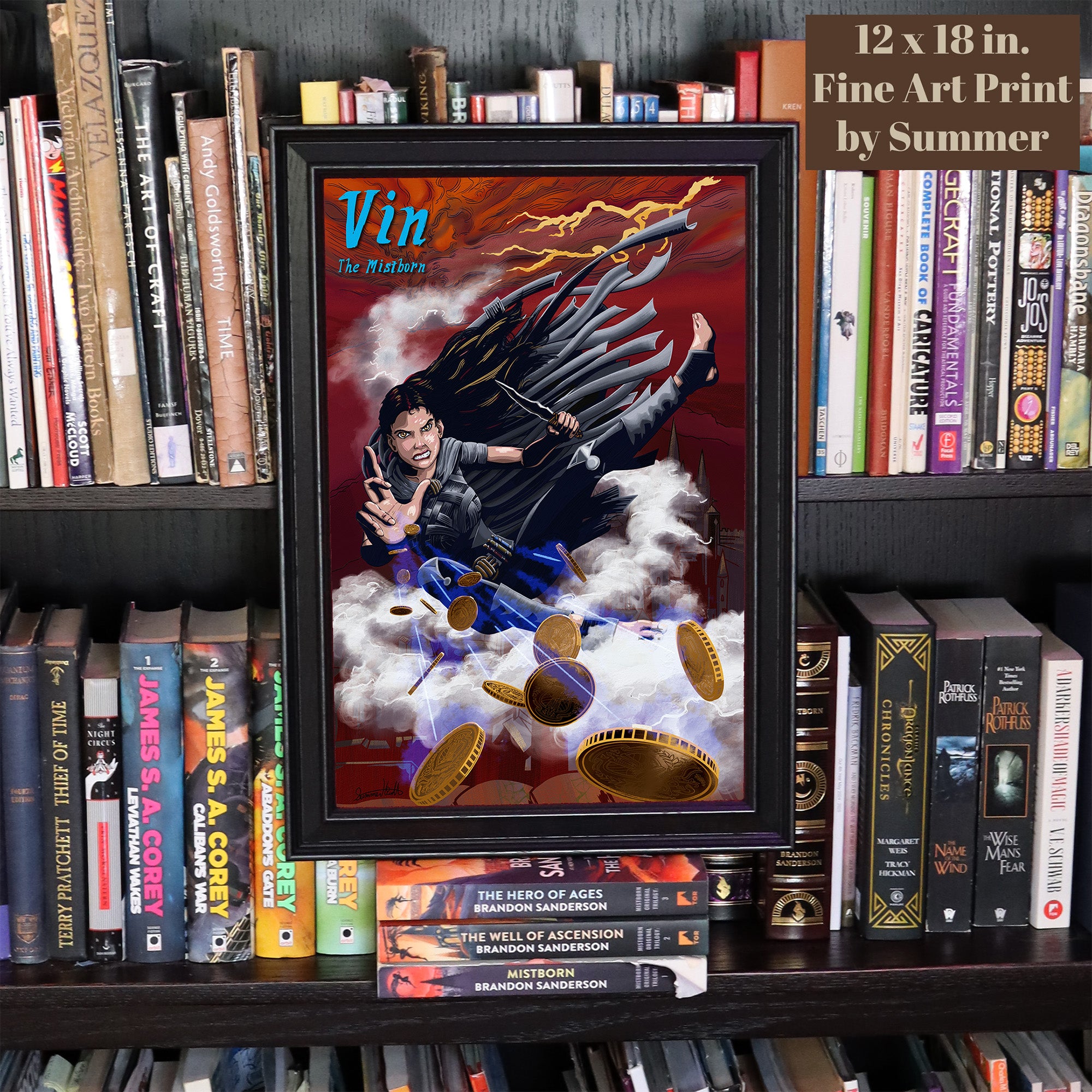 Vin the Mistborn Cosmere Archival Art Print painted by Summer in Philly