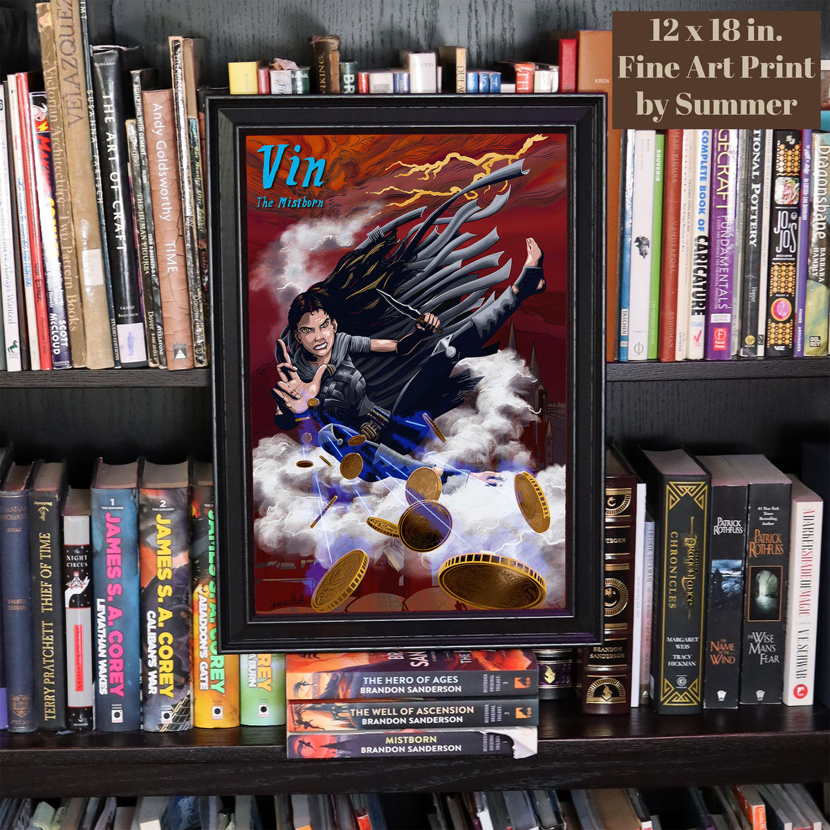 Vin the Mistborn Cosmere Archival Art Print painted by Summer in Philly
