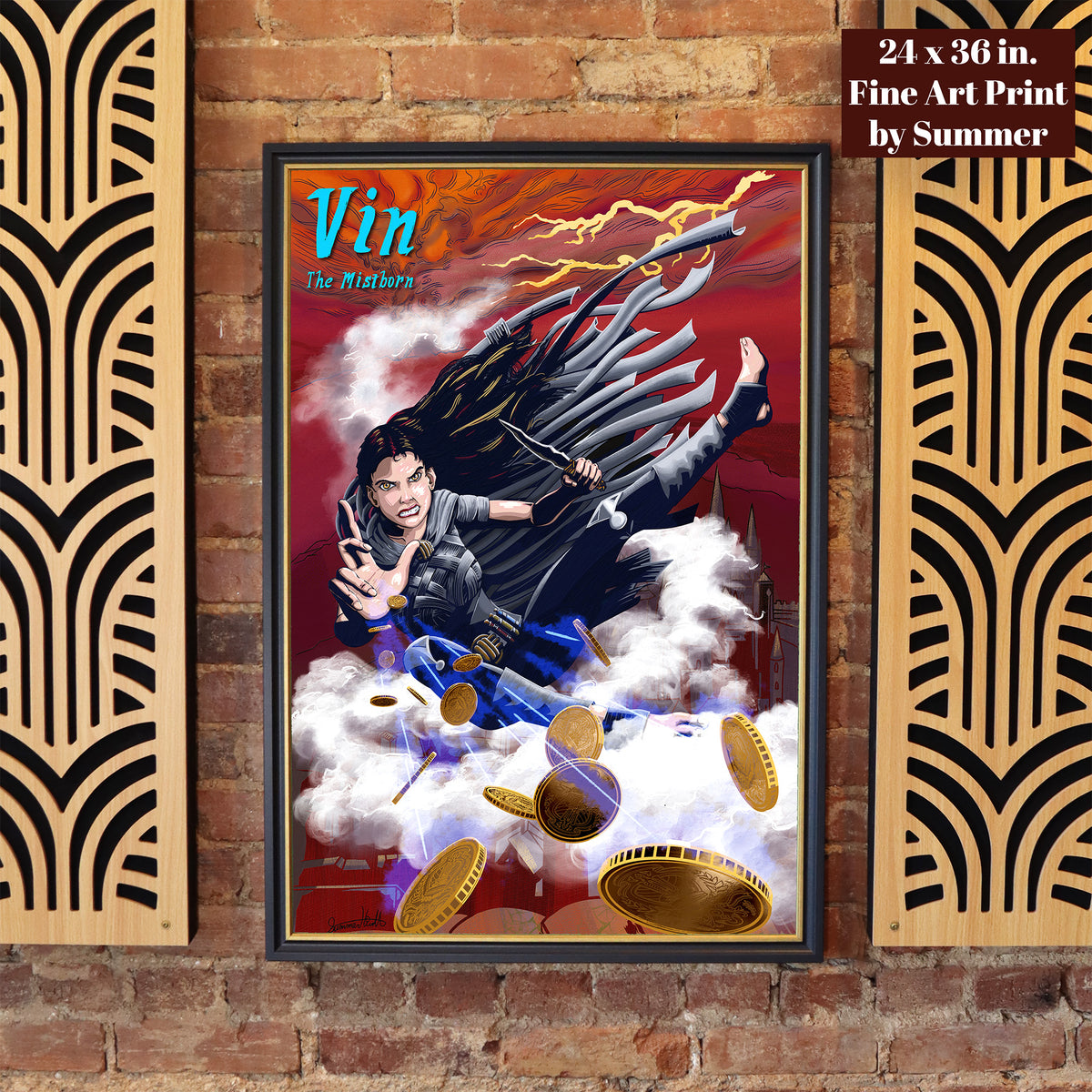 Vin the Mistborn Cosmere Archival Art Print painted by Summer in Philly