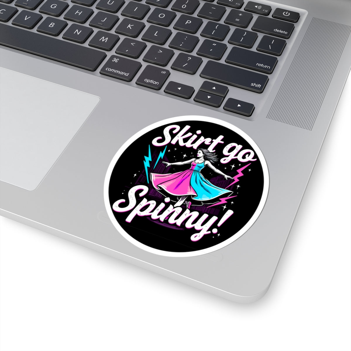 Skirt go Spinny Kiss-Cut Stickers - wlw, sapphic, lgbtq, queer, trans pride
