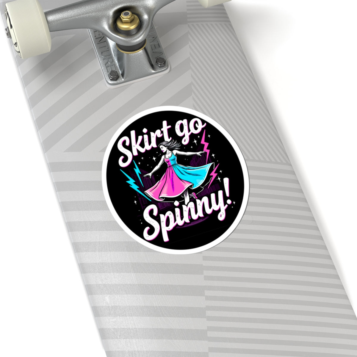 Skirt go Spinny Kiss-Cut Stickers - wlw, sapphic, lgbtq, queer, trans pride