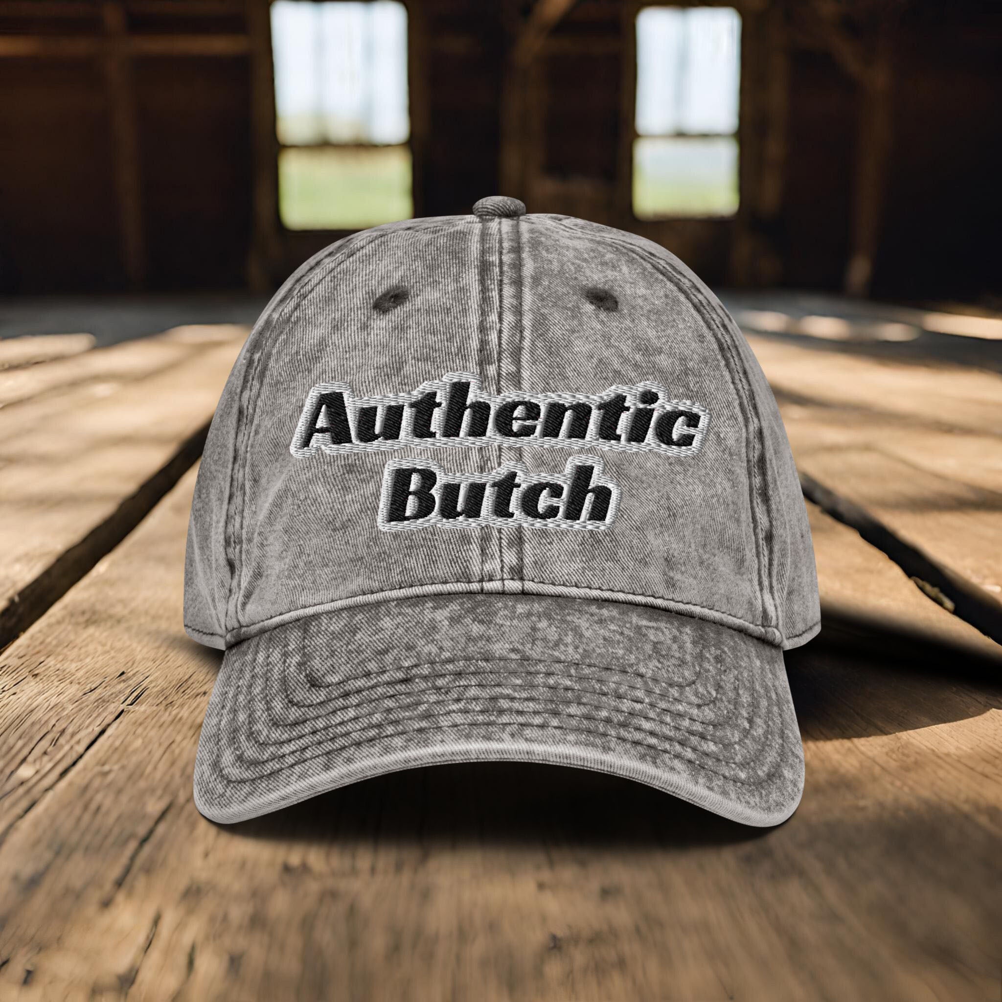 Embroidered Authentic Butch Vintage Cap, WLW Sapphic Lesbian Baseball Cap, Gift for Her