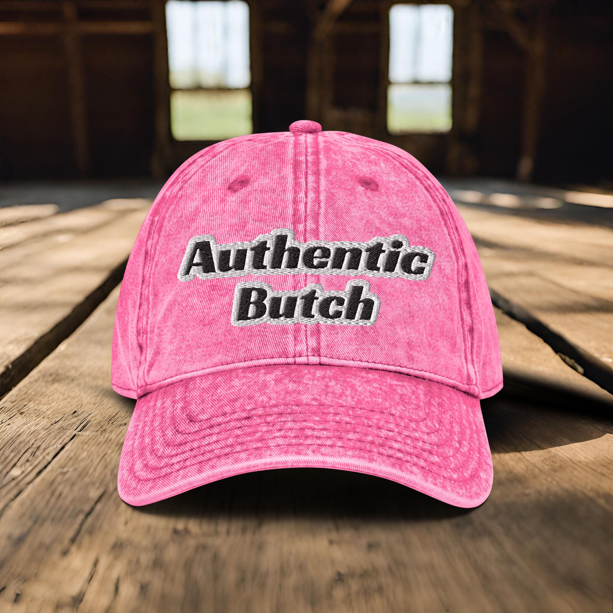 Embroidered Authentic Butch Vintage Cap, WLW Sapphic Lesbian Baseball Cap, Gift for Her