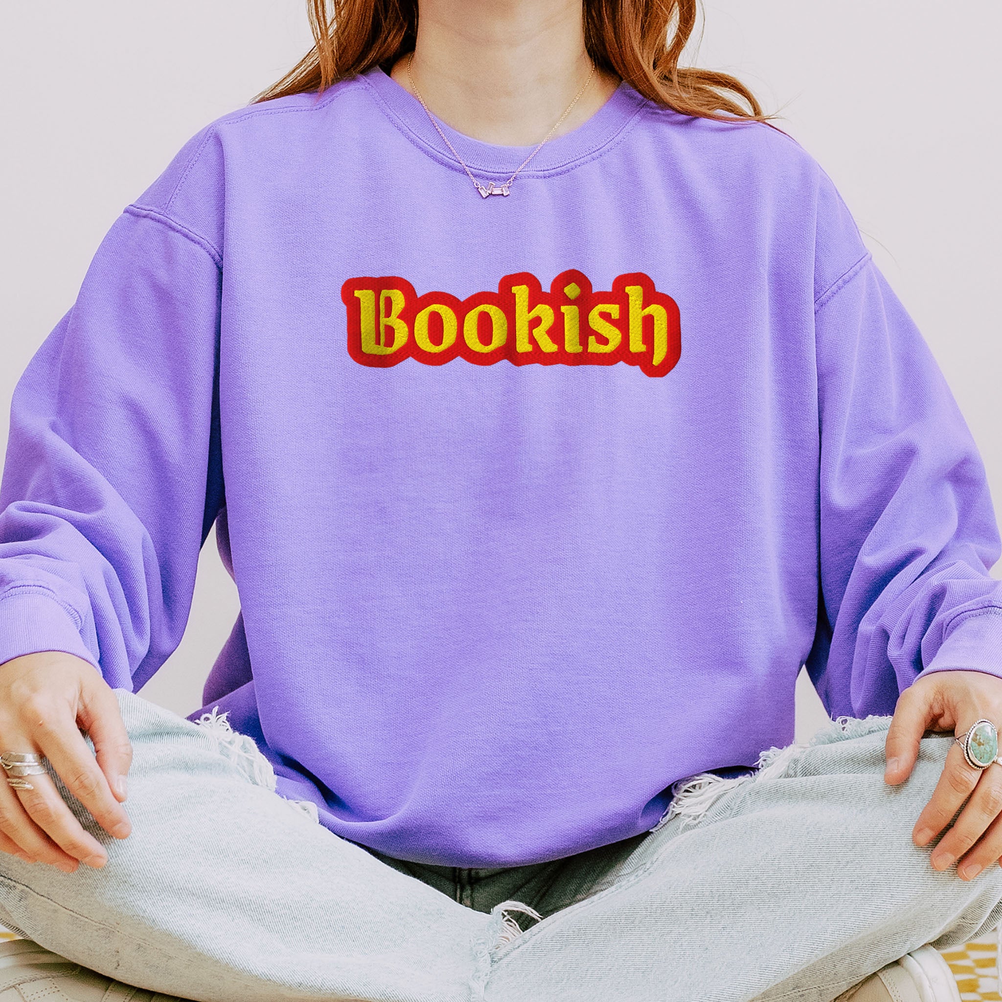 Bookish Embroidered Heavyweight Sweatshirt