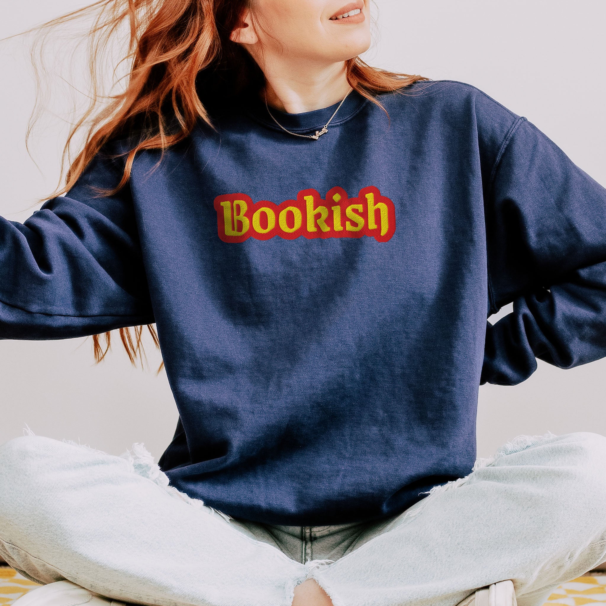 Bookish Embroidered Heavyweight Sweatshirt