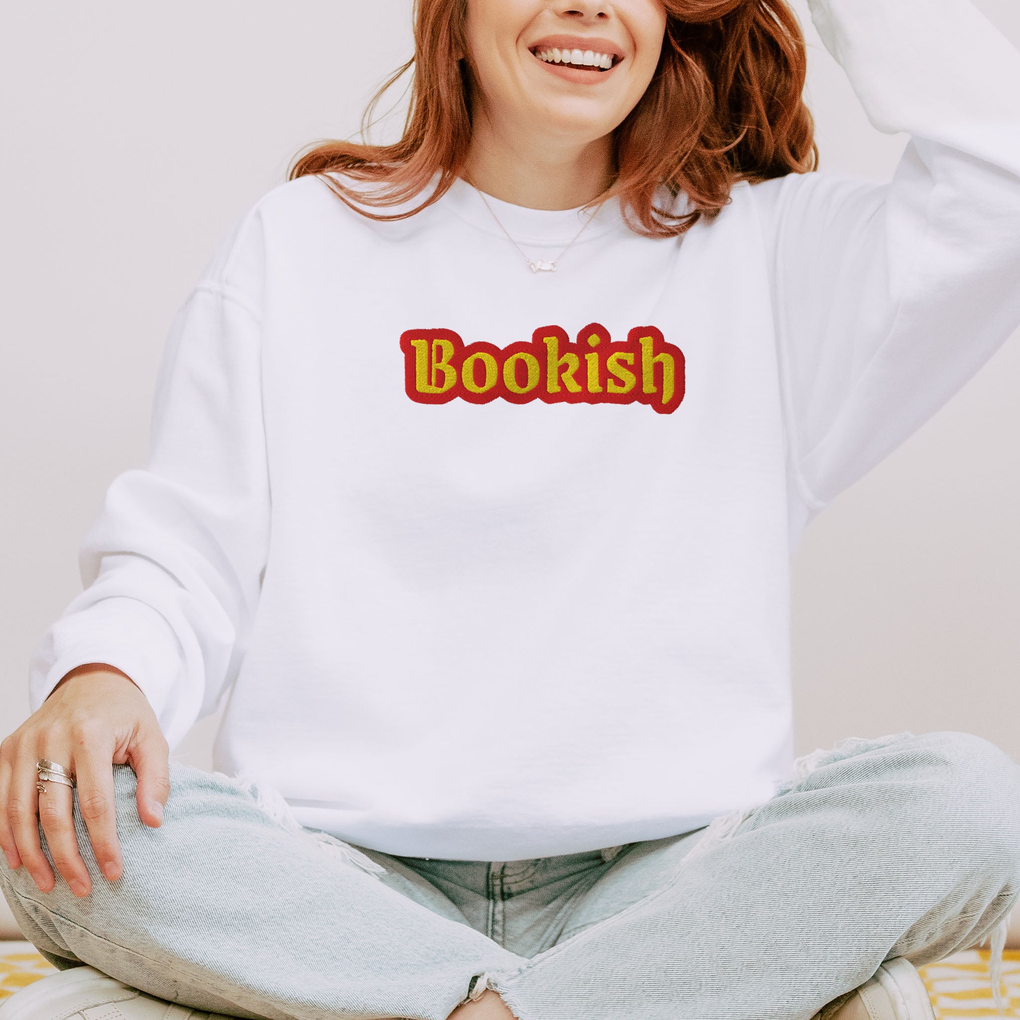 Bookish Embroidered Heavyweight Sweatshirt
