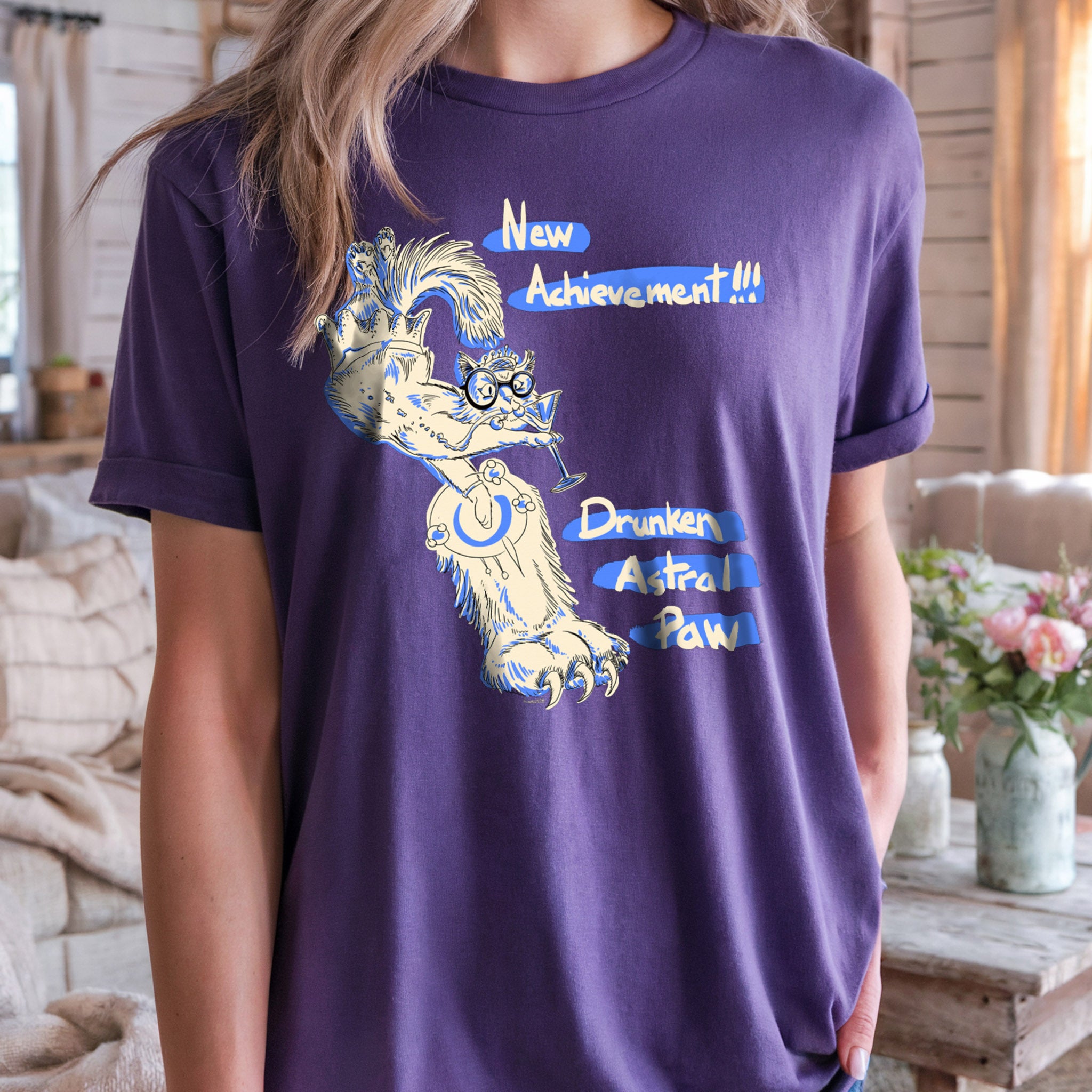 Princess Donut Drunken Astral Paw! T-shirt, Dungeon Crawler Carl Inspired Original Painting, Funny LitRPG Tee, Princess Posse, Donut Holes Fan Art