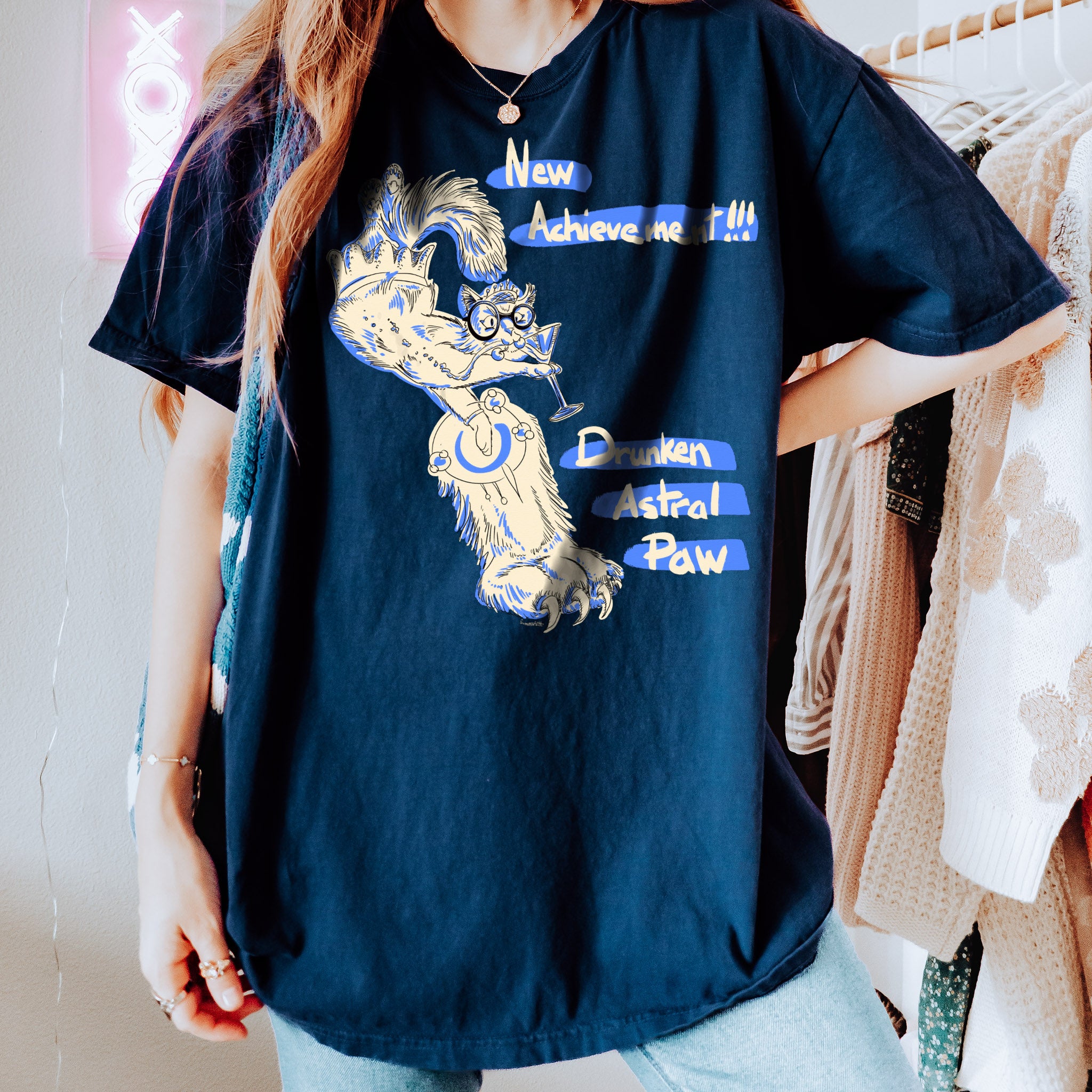Princess Donut Drunken Astral Paw! T-shirt, Dungeon Crawler Carl Inspired Original Painting, Funny LitRPG Tee, Princess Posse, Donut Holes Fan Art
