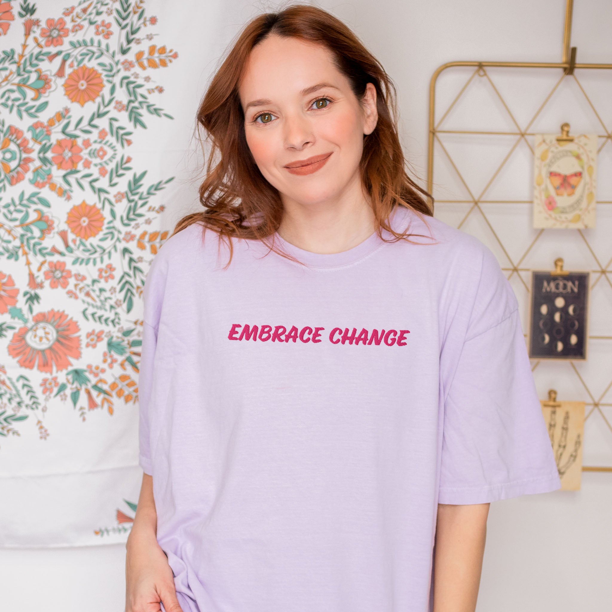 Embrace Change Embroidered Heavyweight T-shirt
