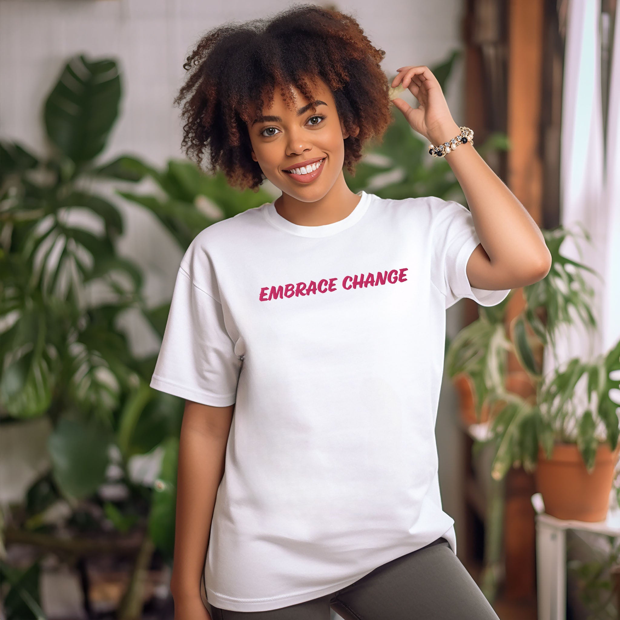 Embrace Change Embroidered Heavyweight T-shirt