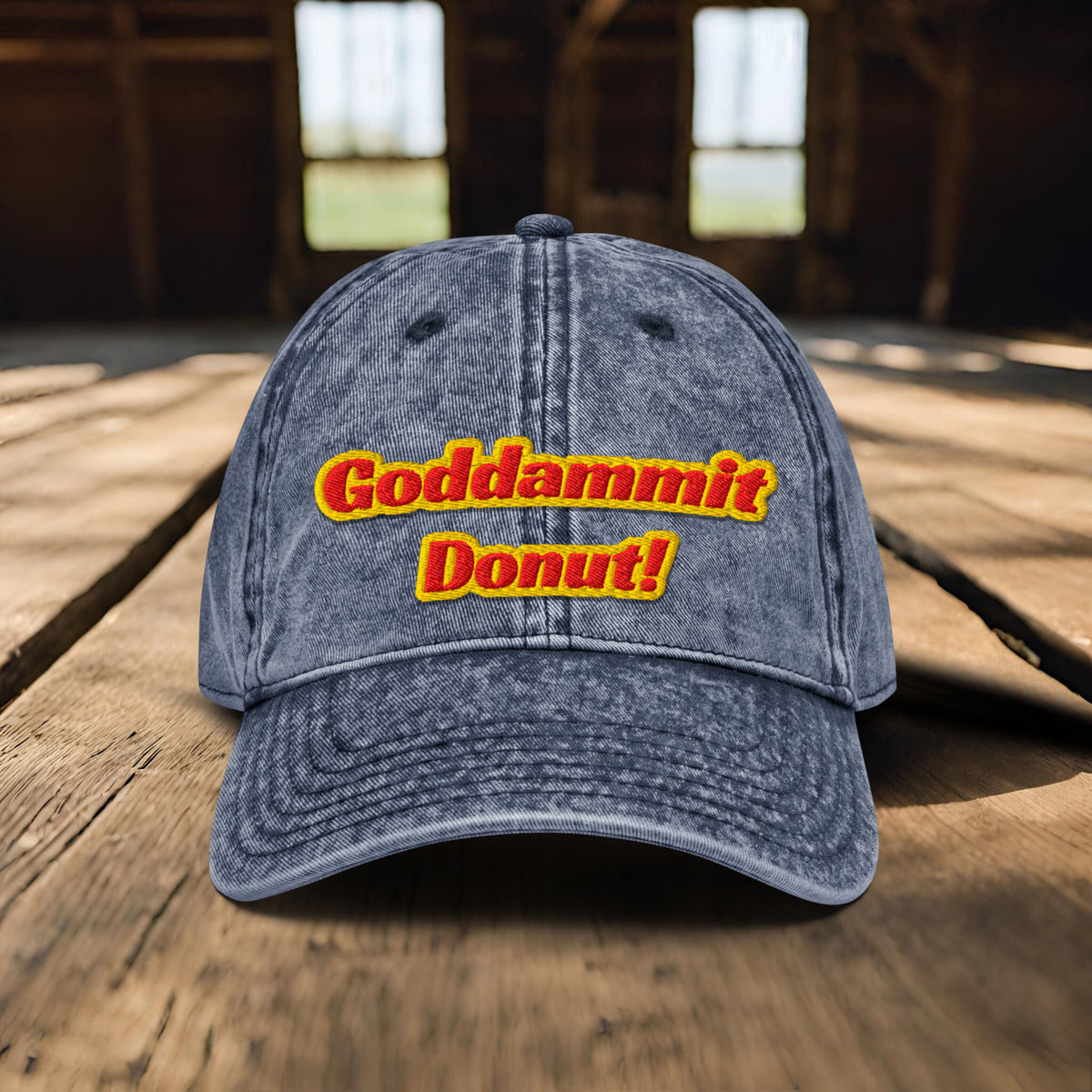 Goddammit Donut Embroidered Baseball Cap by Summer in Philly, Dungeon Crawler Carl