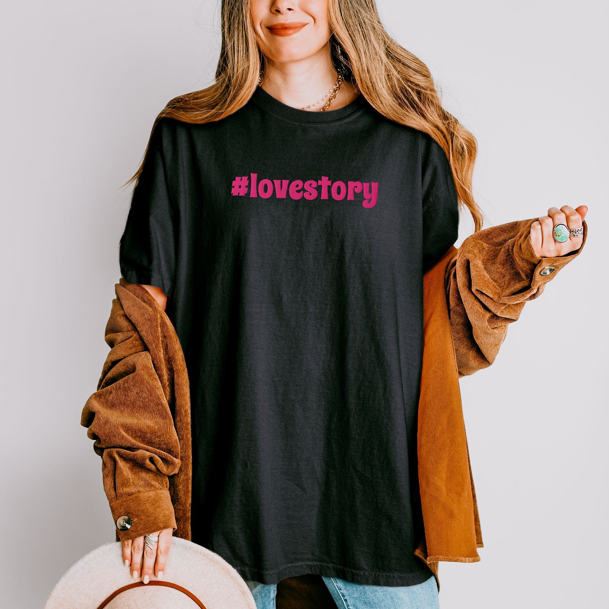 Embroidered T-shirt Romance Novel Reader Tee Book Lover Gift Shirt Bookish Shirt Gift for Her #Lovestory Comfort Colors Plus Size Available