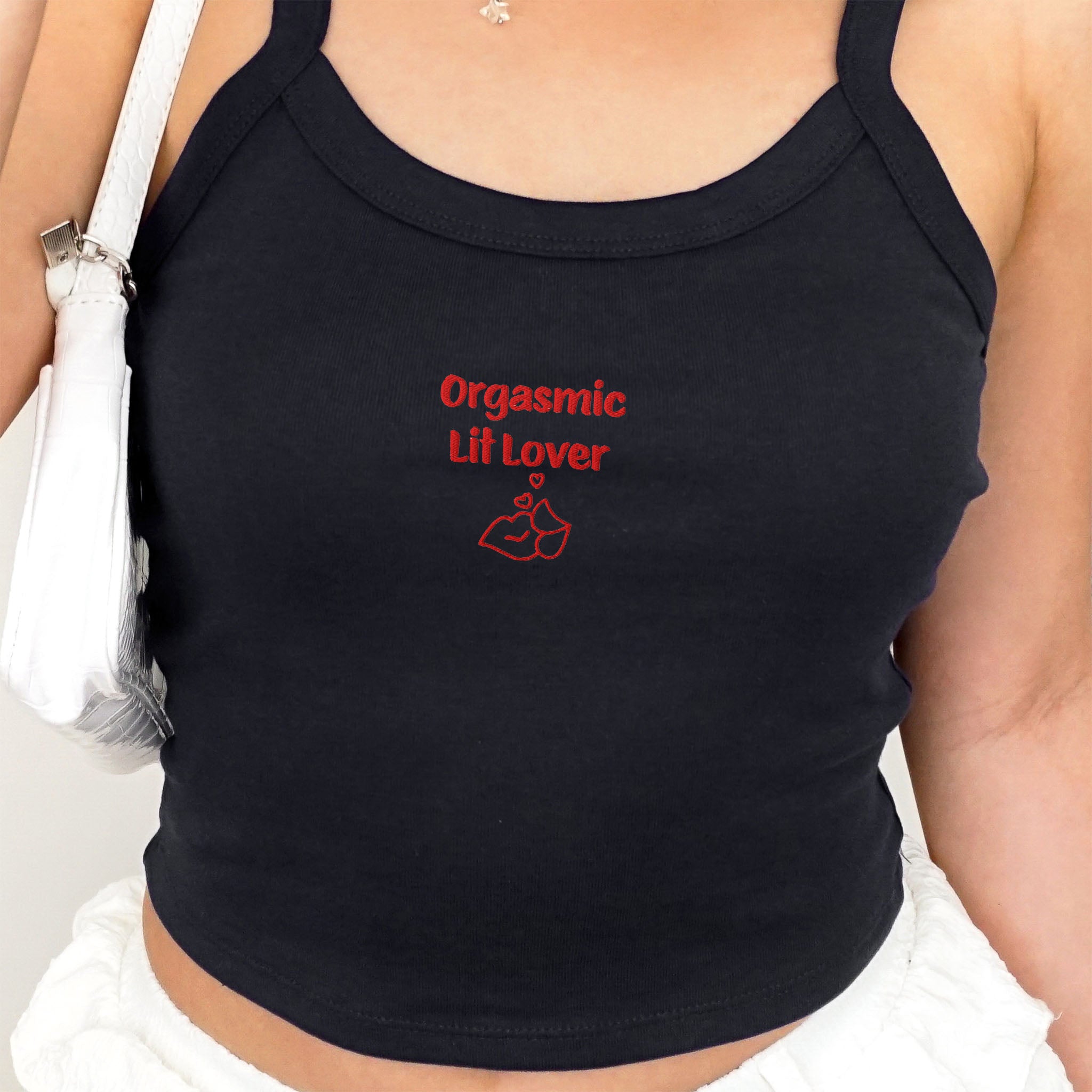 Embroidered Tank Spicy Romance Dark Reader Gift Bella Canvas Orgasmic Lit Lover Women’s Bookish Top