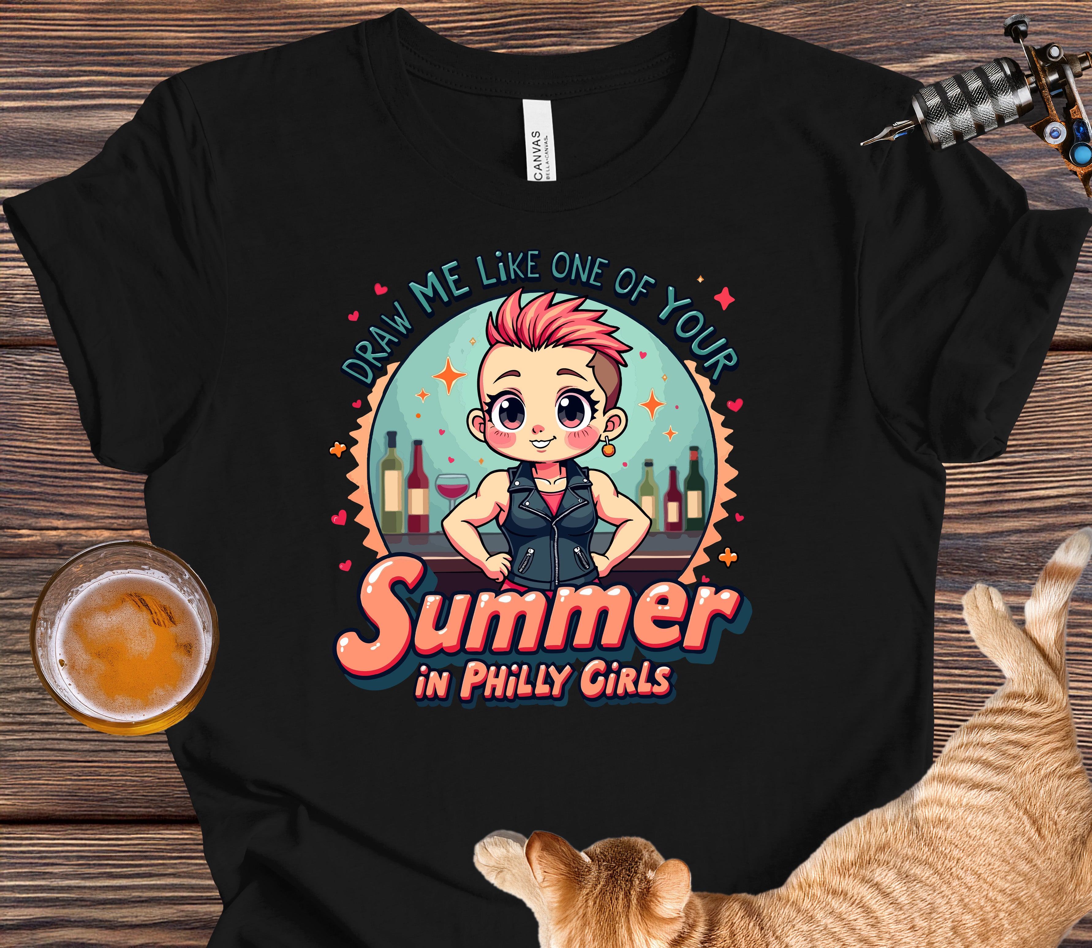 Draw Me Like One Of Your Summer In Philly Girls: "Carli" Unisex t-shirt - Kawaii Style