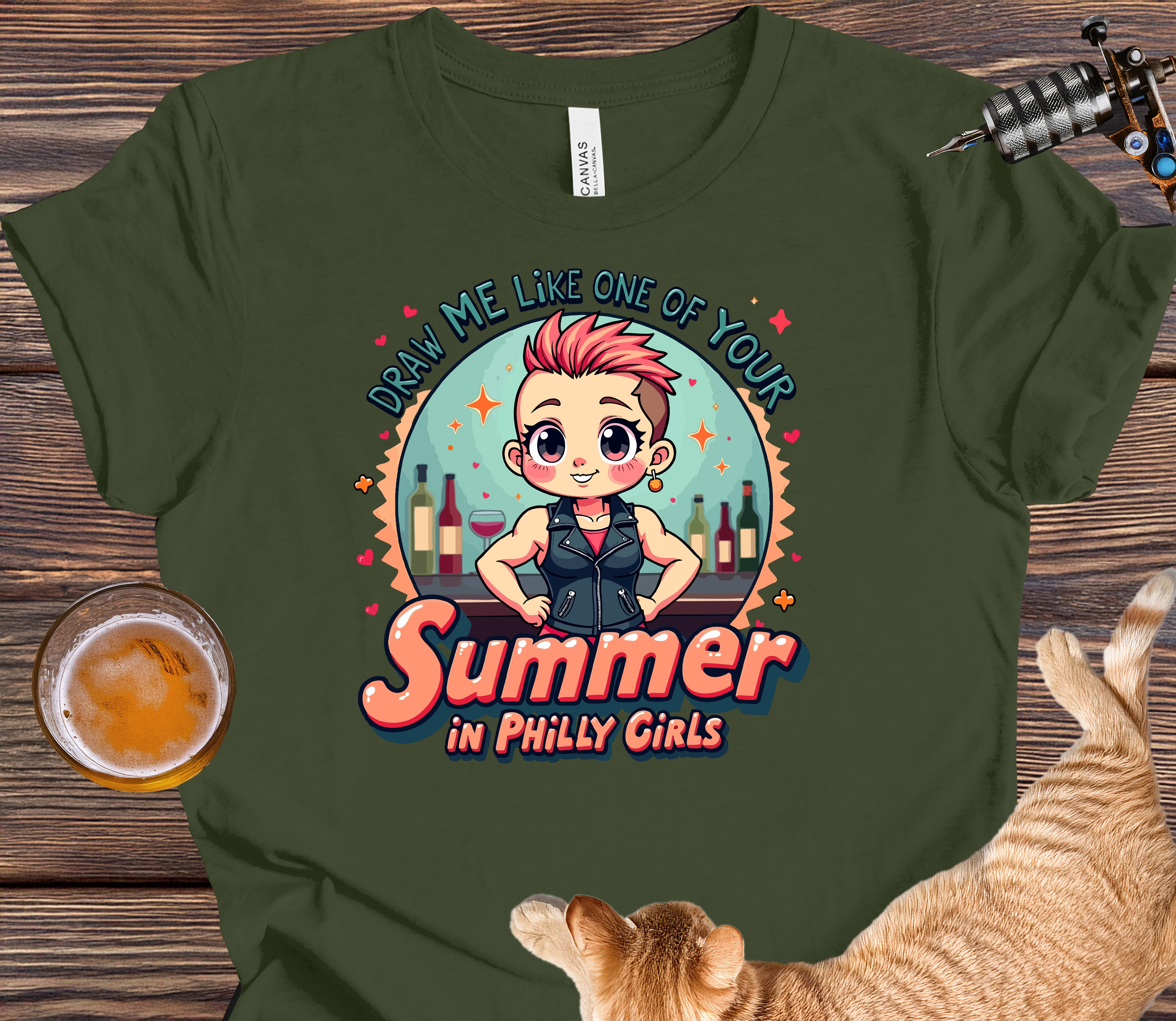 Draw Me Like One Of Your Summer In Philly Girls: "Carli" Unisex t-shirt - Kawaii Style