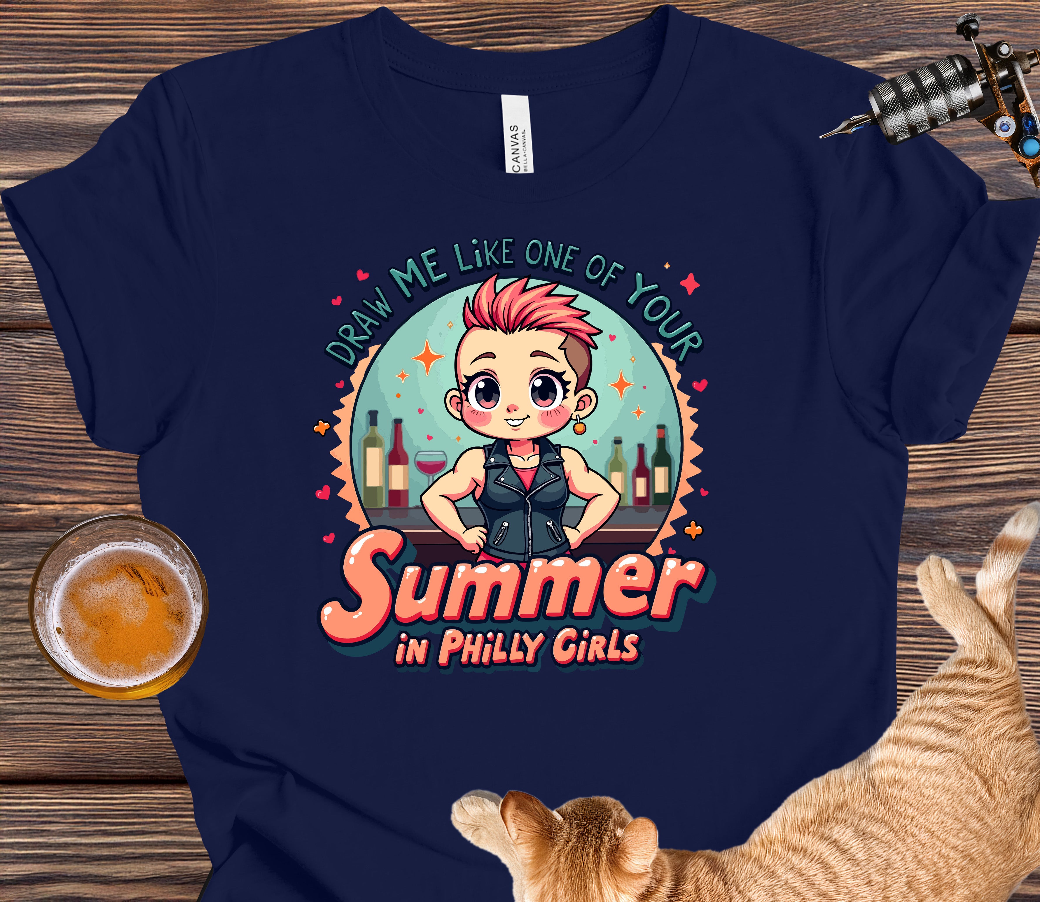 Draw Me Like One Of Your Summer In Philly Girls: "Carli" Unisex t-shirt - Kawaii Style