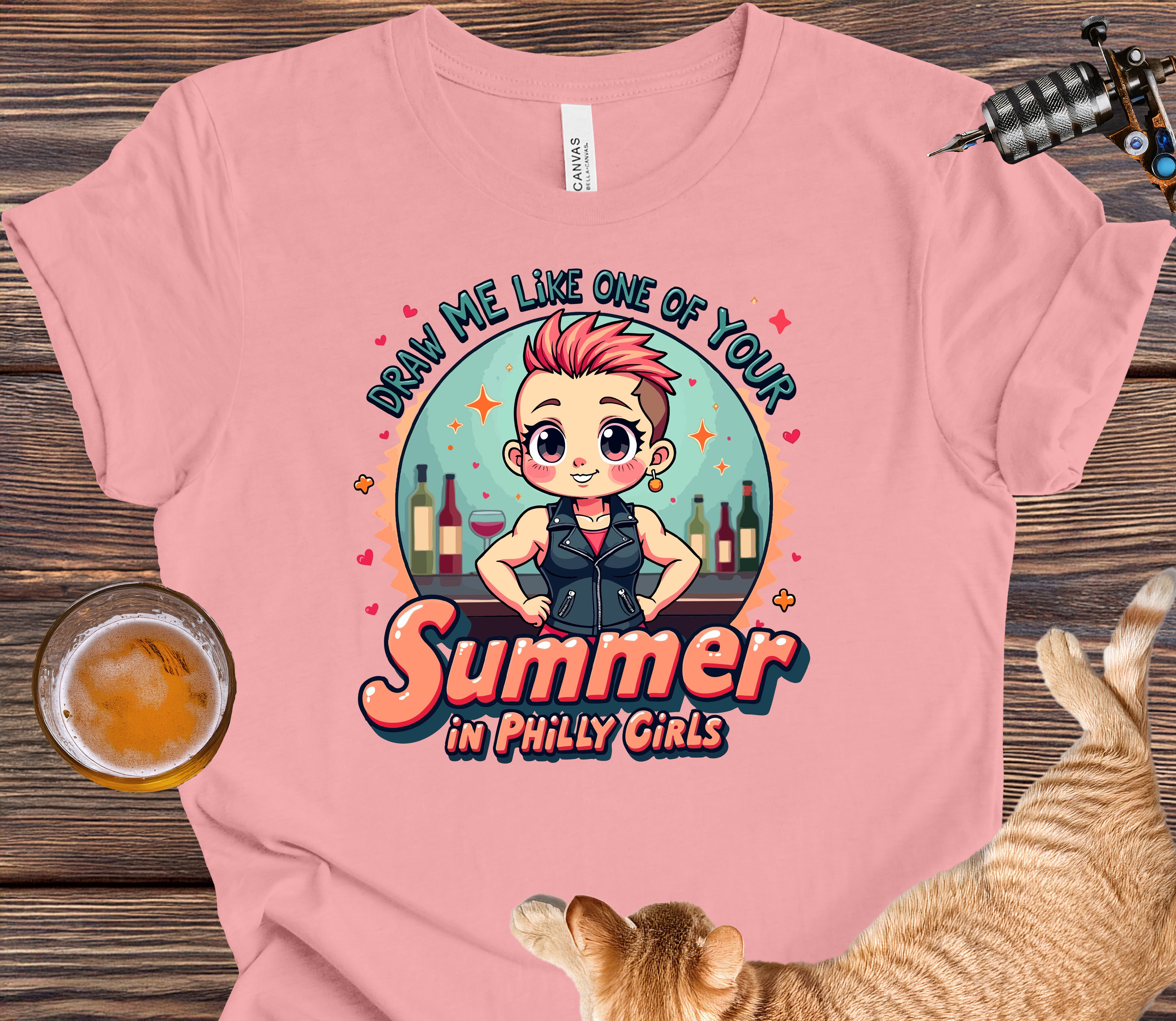 Draw Me Like One Of Your Summer In Philly Girls: "Carli" Unisex t-shirt - Kawaii Style