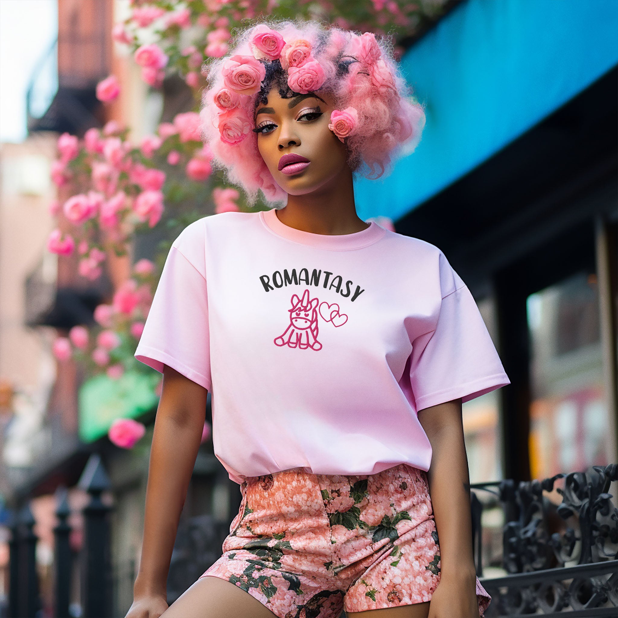 Romantasy Embroidered Heavyweight T-shirt