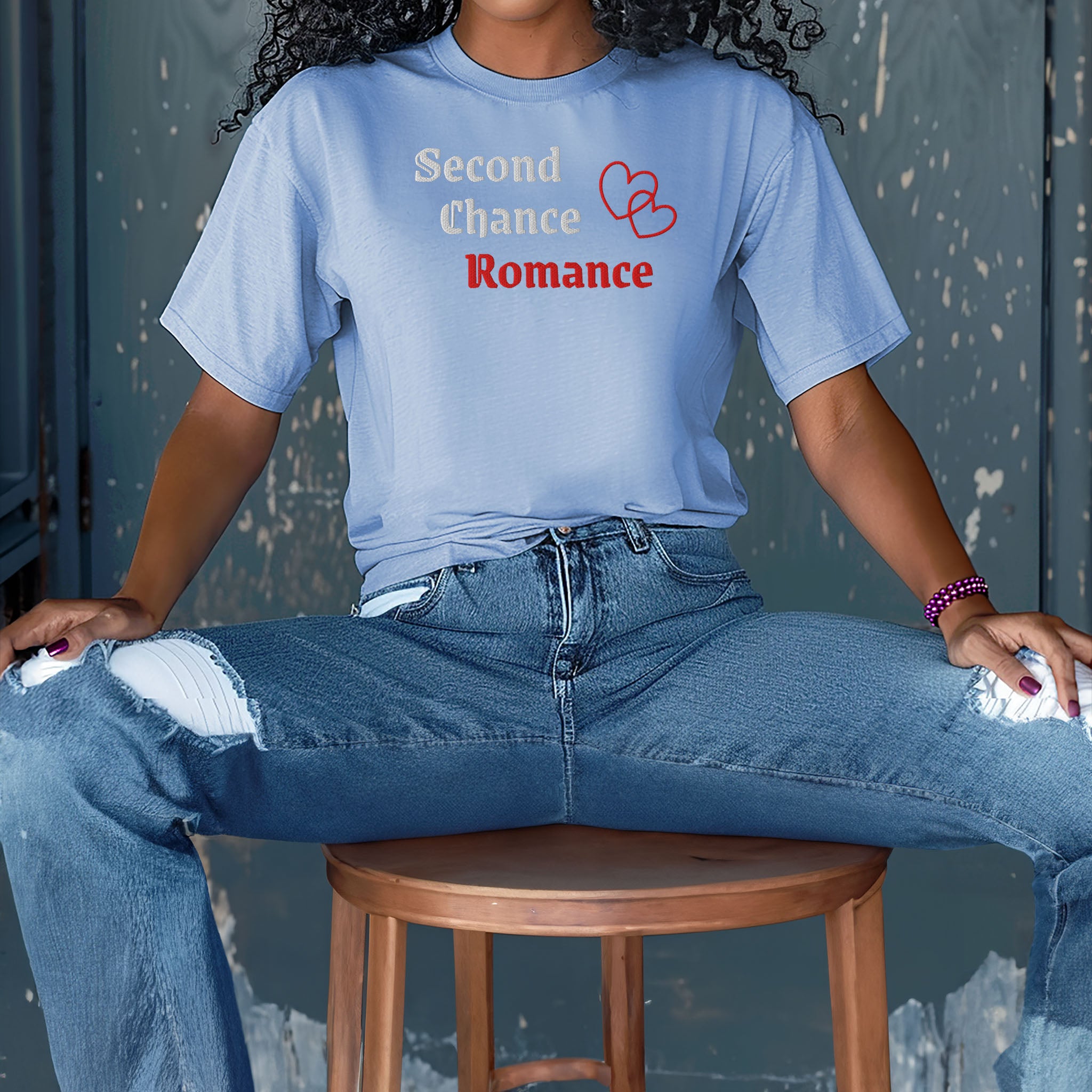 Embroidered Romance Trope T-shirt Romance Reader Gift for Bookworm Spicy Romance Plus Sizes Available Comfort Colors Second Chance Romance