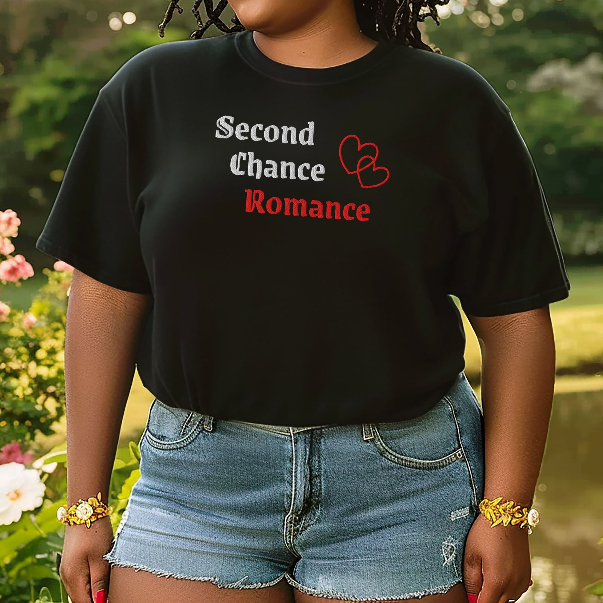 Embroidered Romance Trope T-shirt Romance Reader Gift for Bookworm Spicy Romance Plus Sizes Available Comfort Colors Second Chance Romance