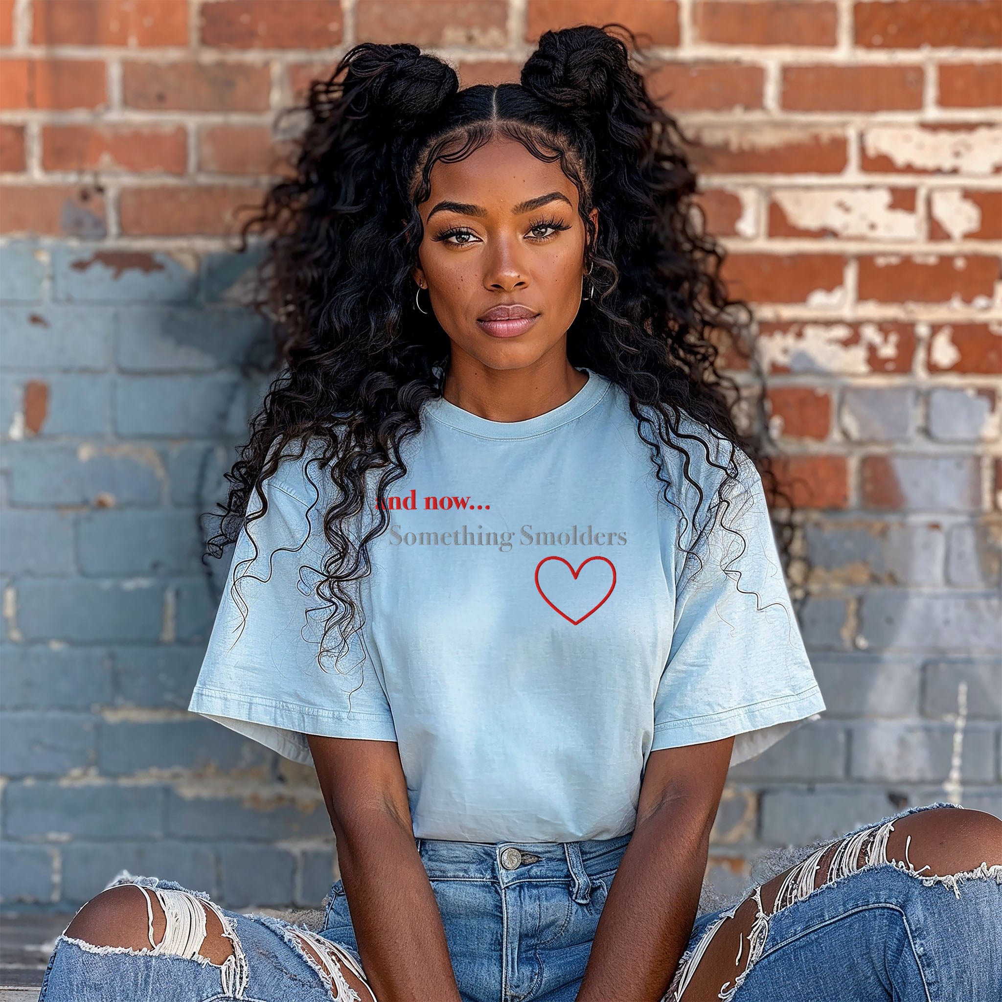 Embroidered T-Shirt Comfort Colors Romantic Book Lover Tee Spicy Romance Reader Gift Bookish Apparel And Now Something Smolders