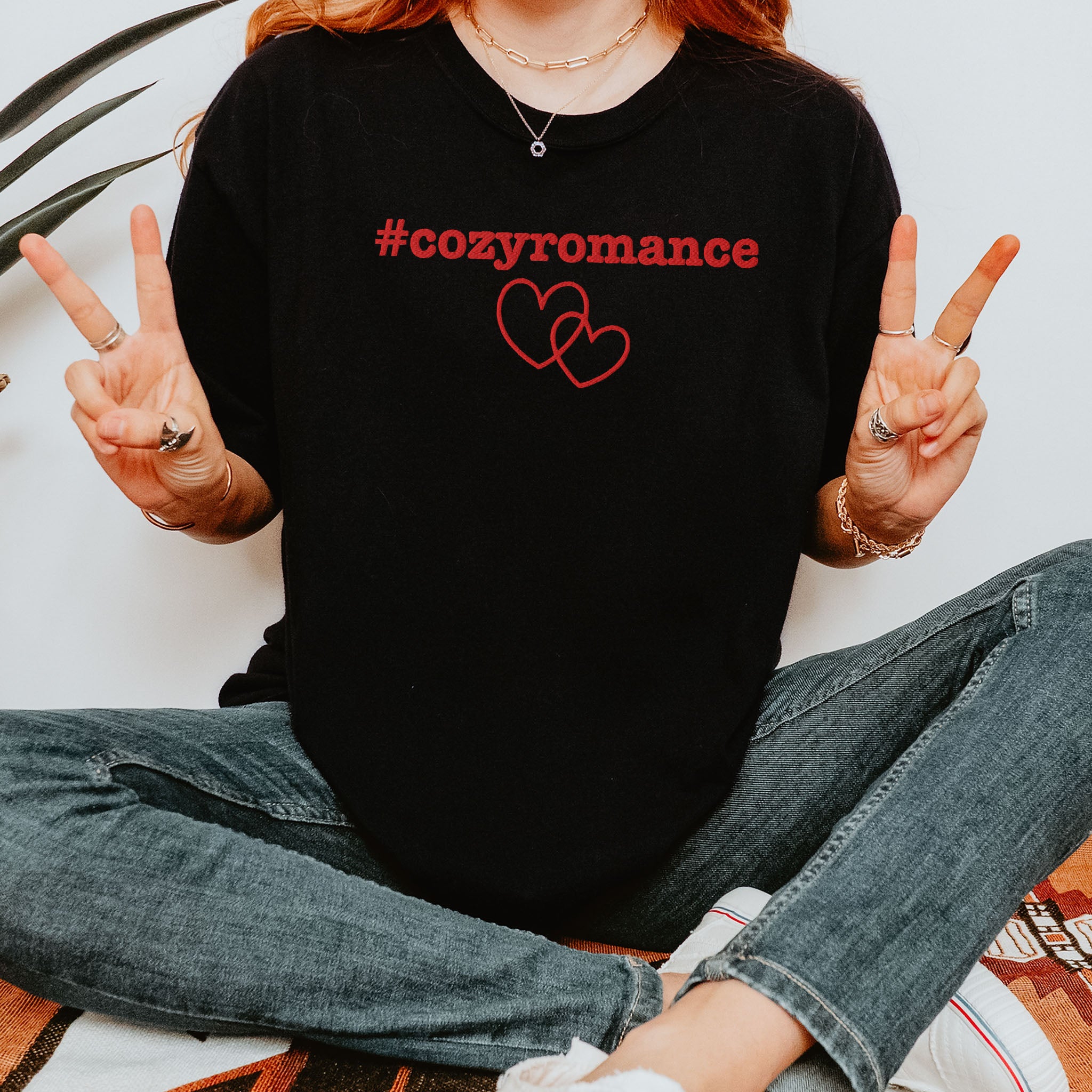 #cozyromance Embroidered Heavyweight T-shirt