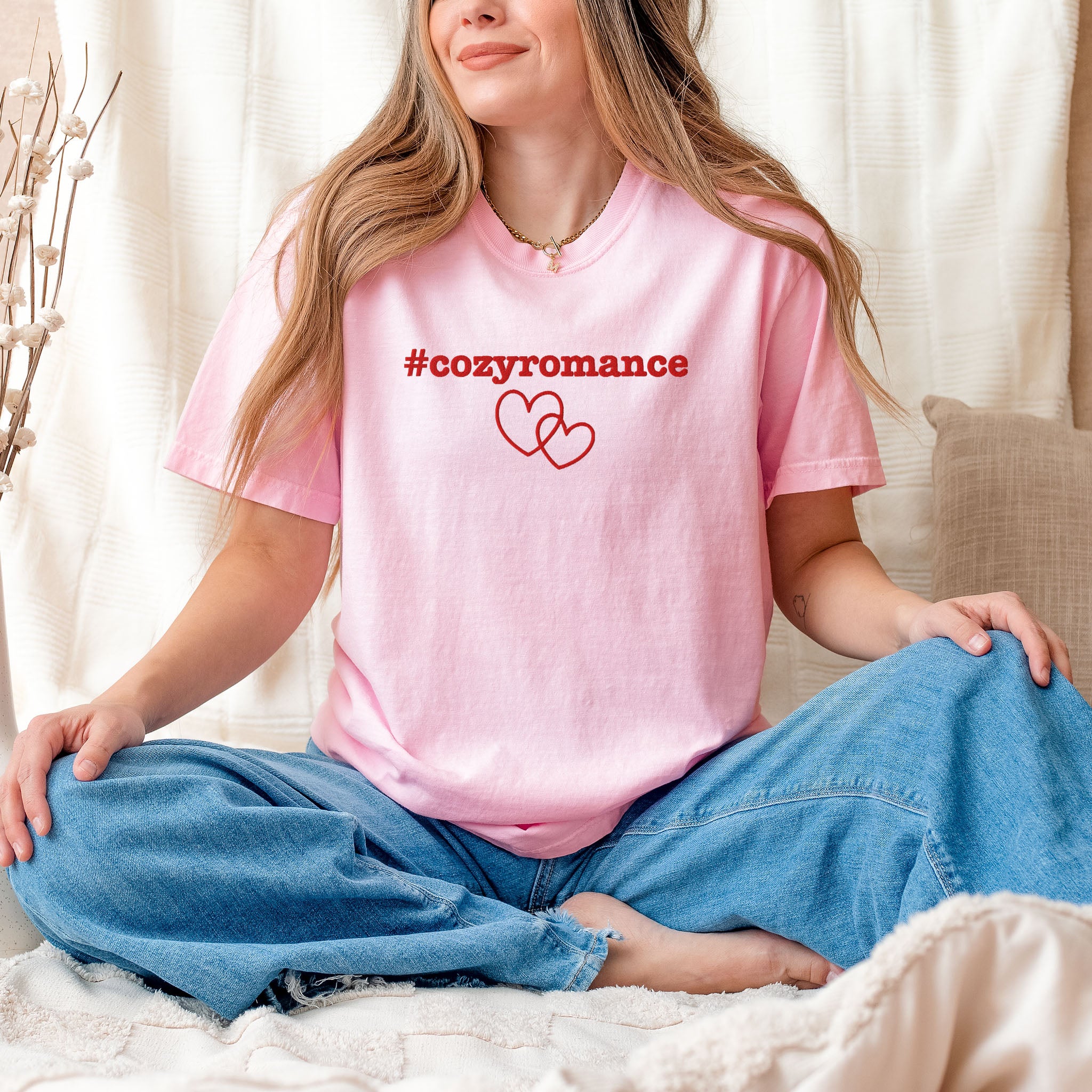 #cozyromance Embroidered Heavyweight T-shirt
