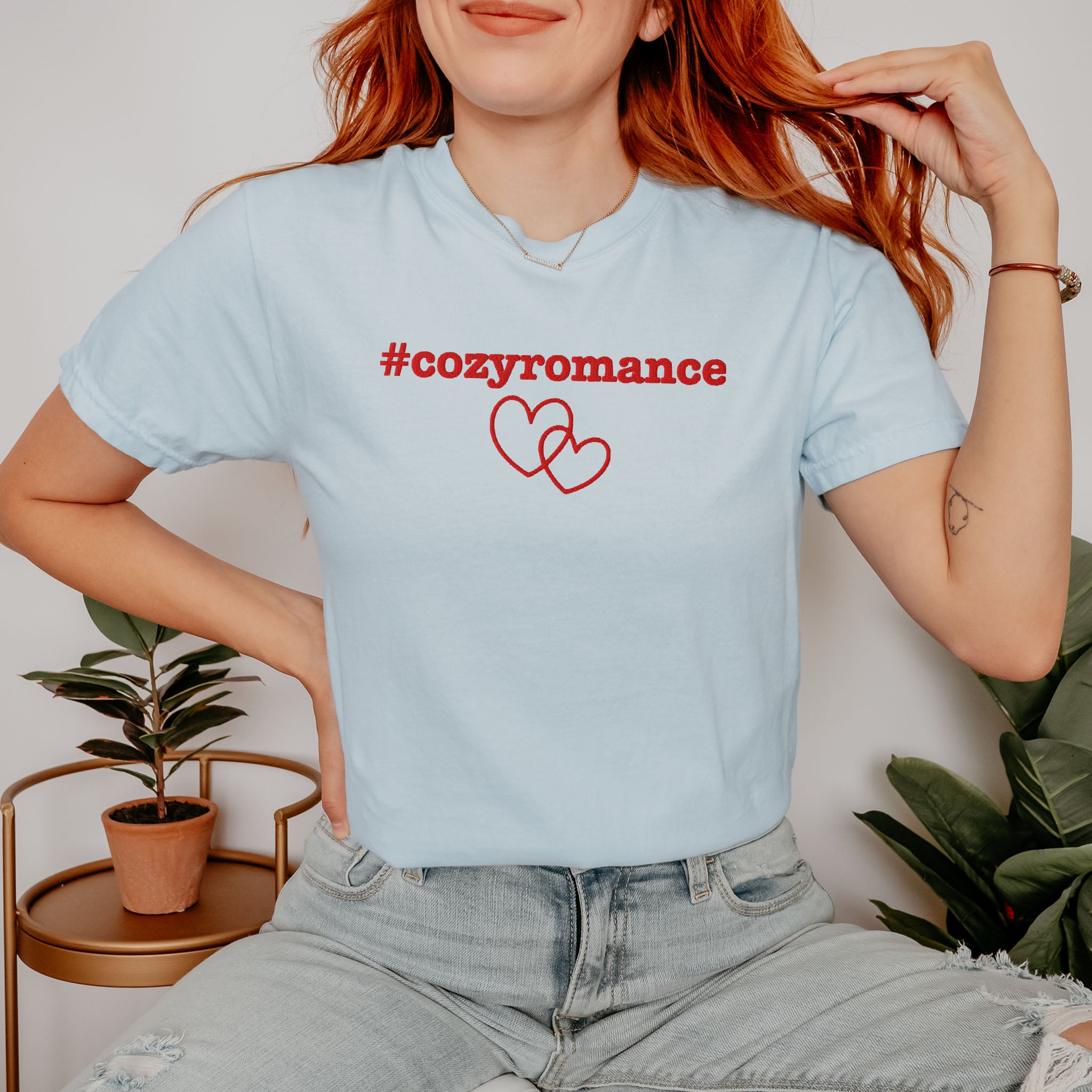 #cozyromance Embroidered Heavyweight T-shirt