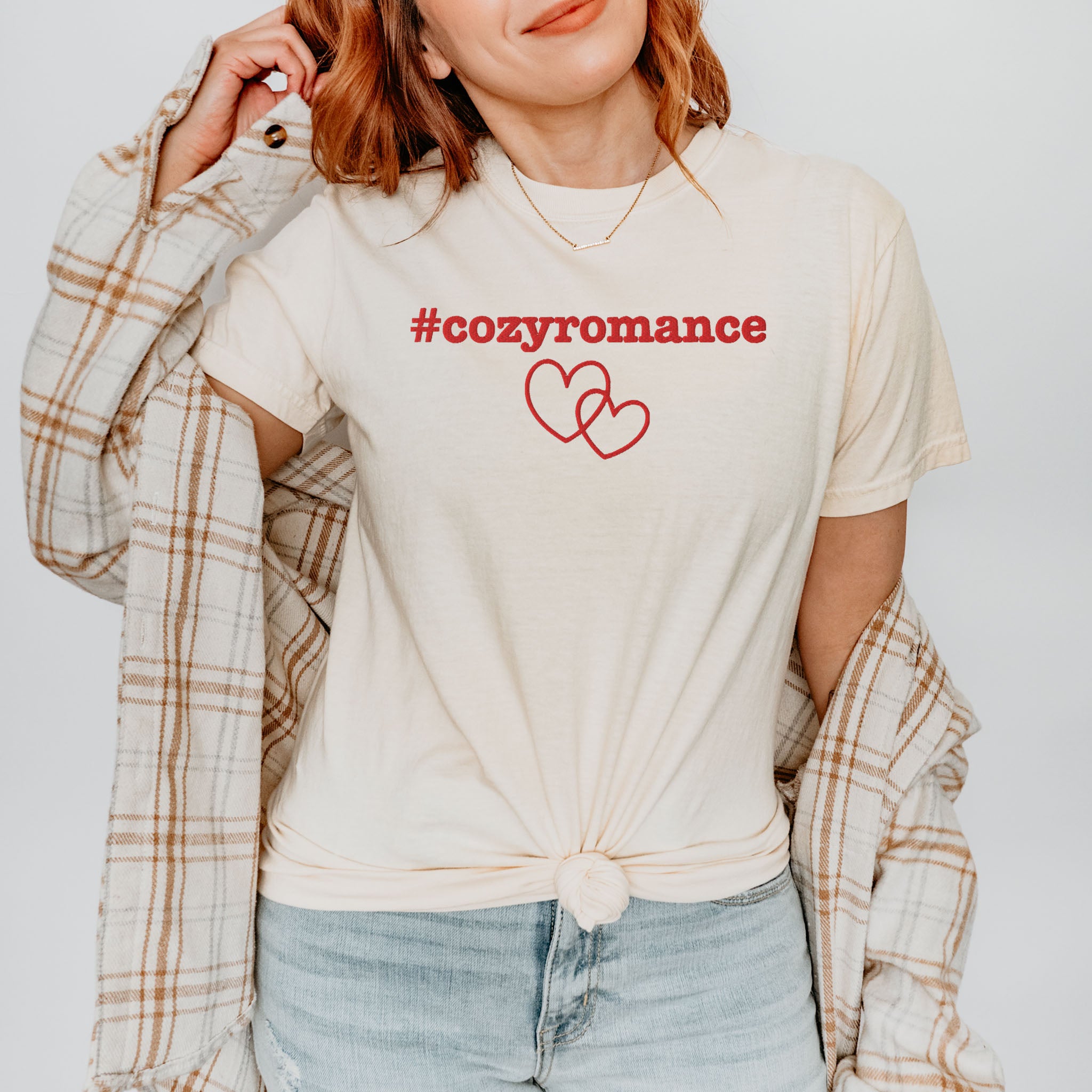 #cozyromance Embroidered Heavyweight T-shirt