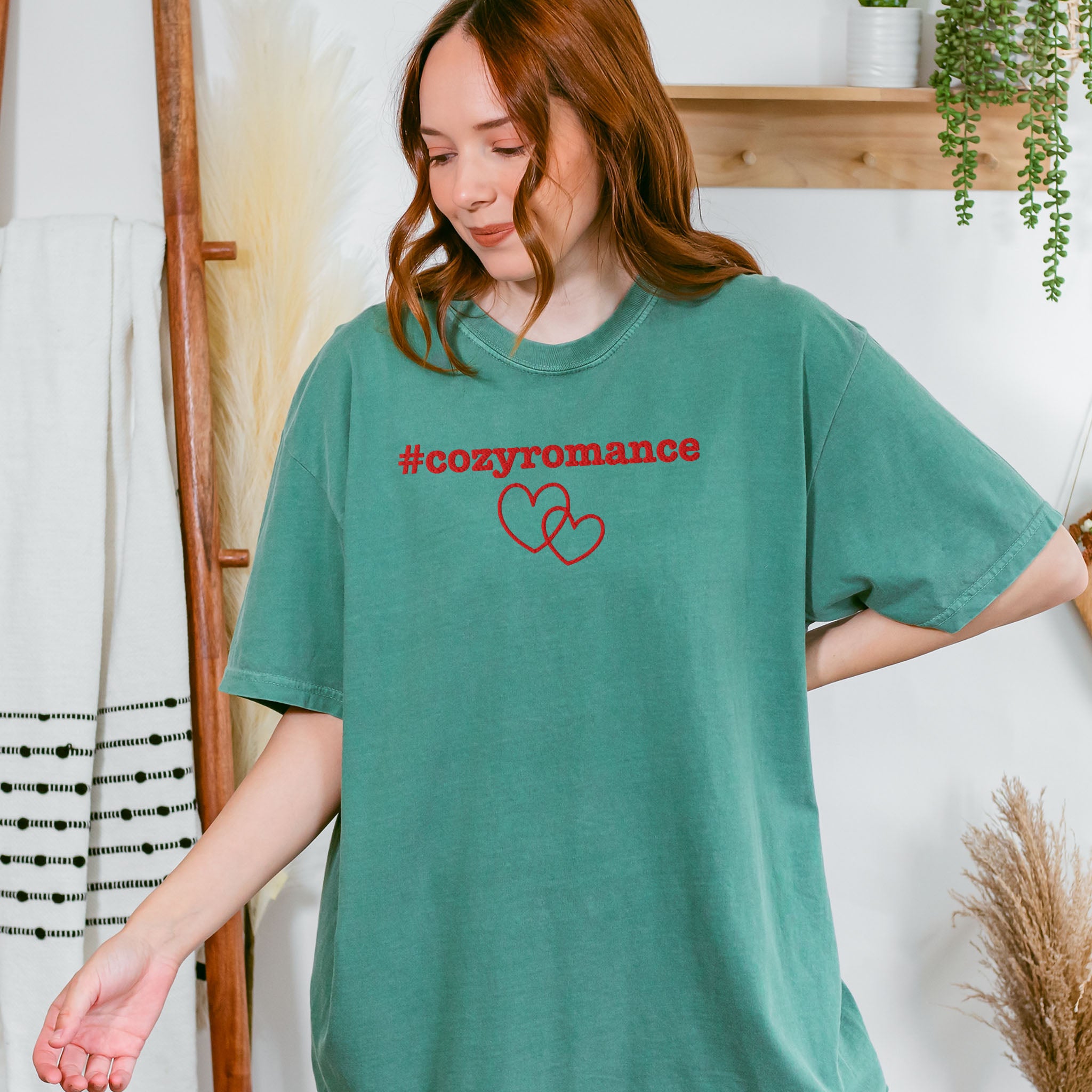 #cozyromance Embroidered Heavyweight T-shirt