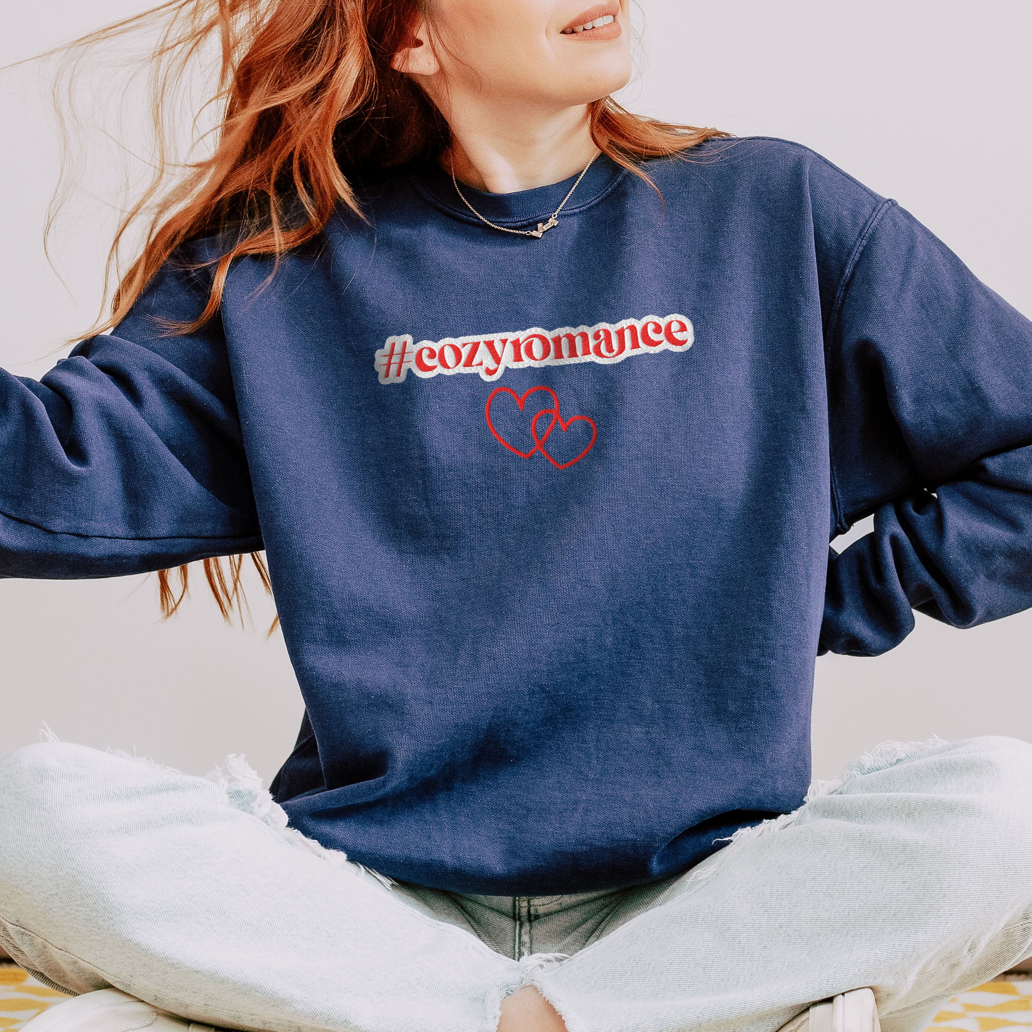 #cozyromance Embroidered Heavyweight Sweatshirt
