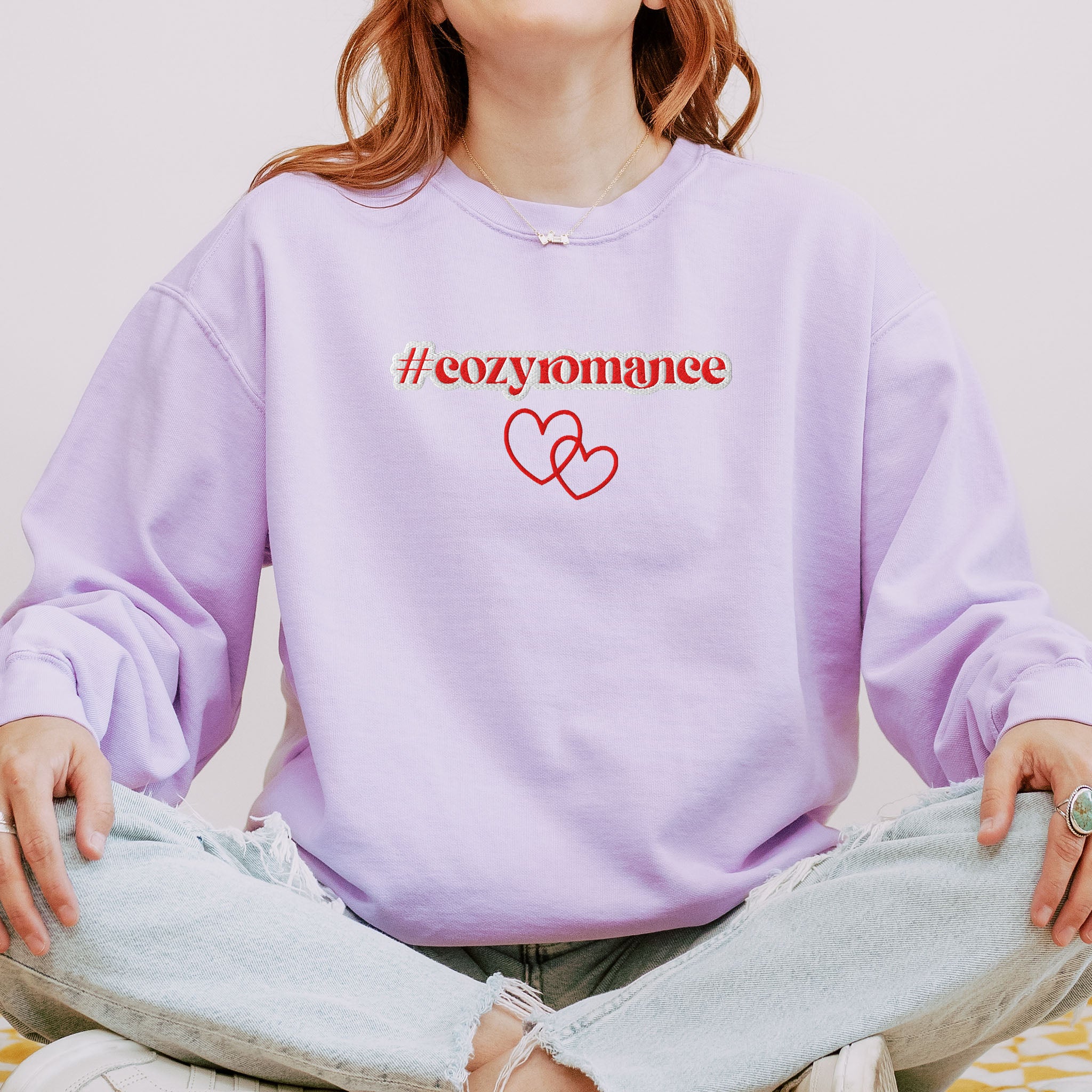 #cozyromance Embroidered Heavyweight Sweatshirt