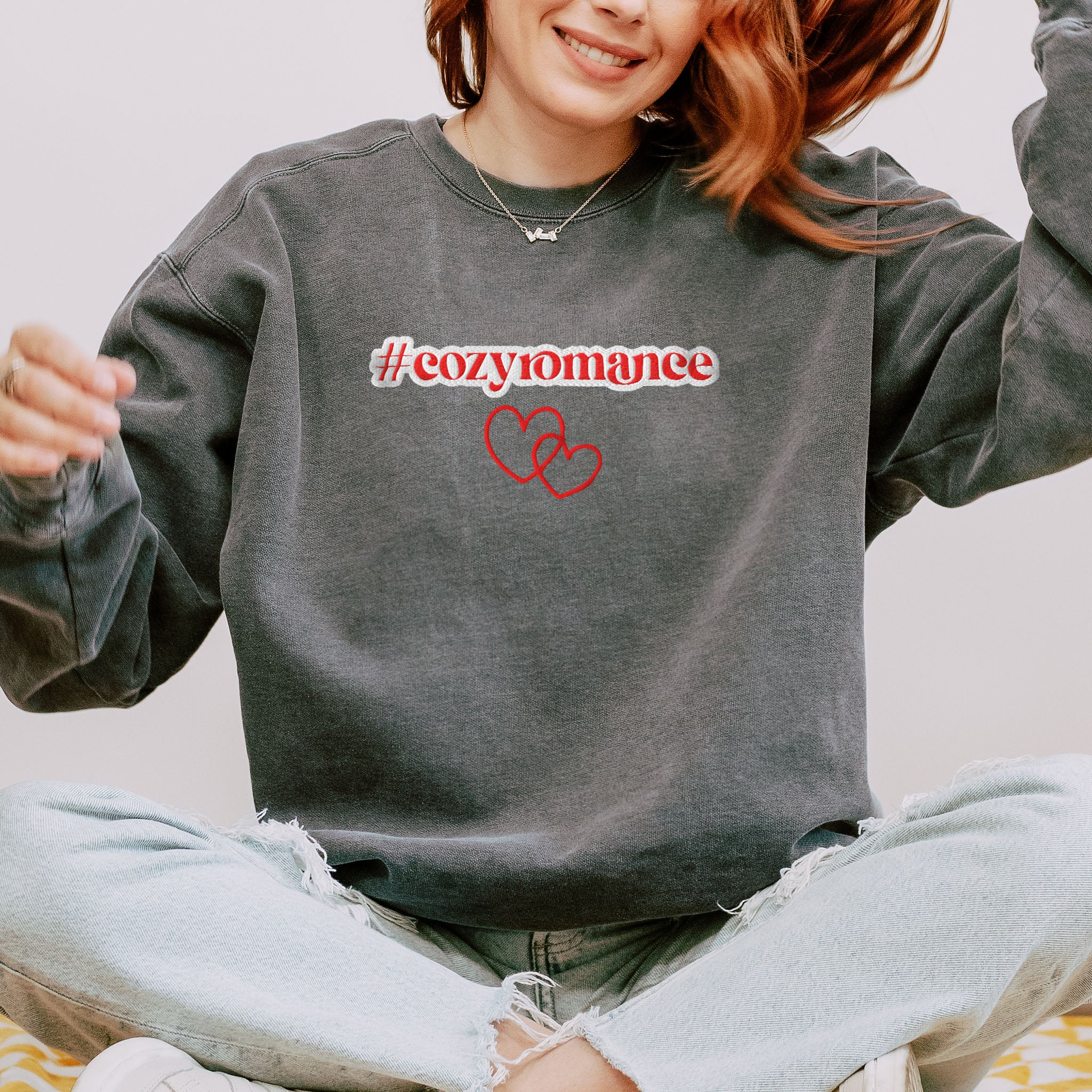 #cozyromance Embroidered Heavyweight Sweatshirt